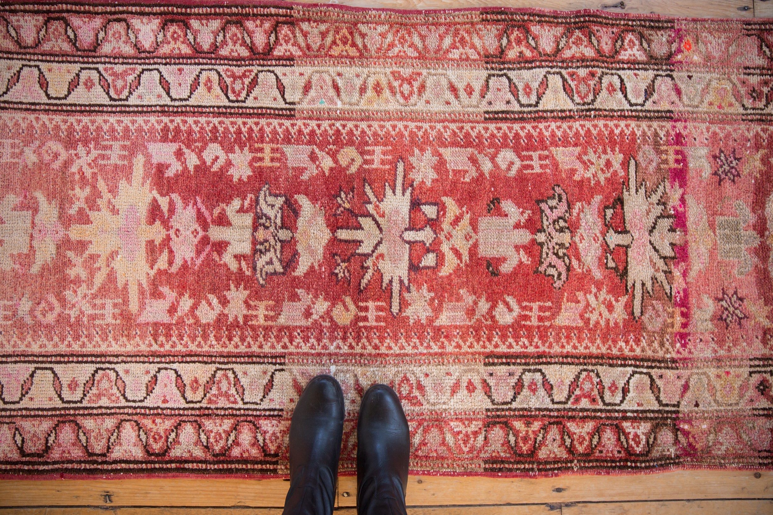 3x13.5 Vintage Distressed Kurd Rug Runner // ONH Item 10211 Image 1