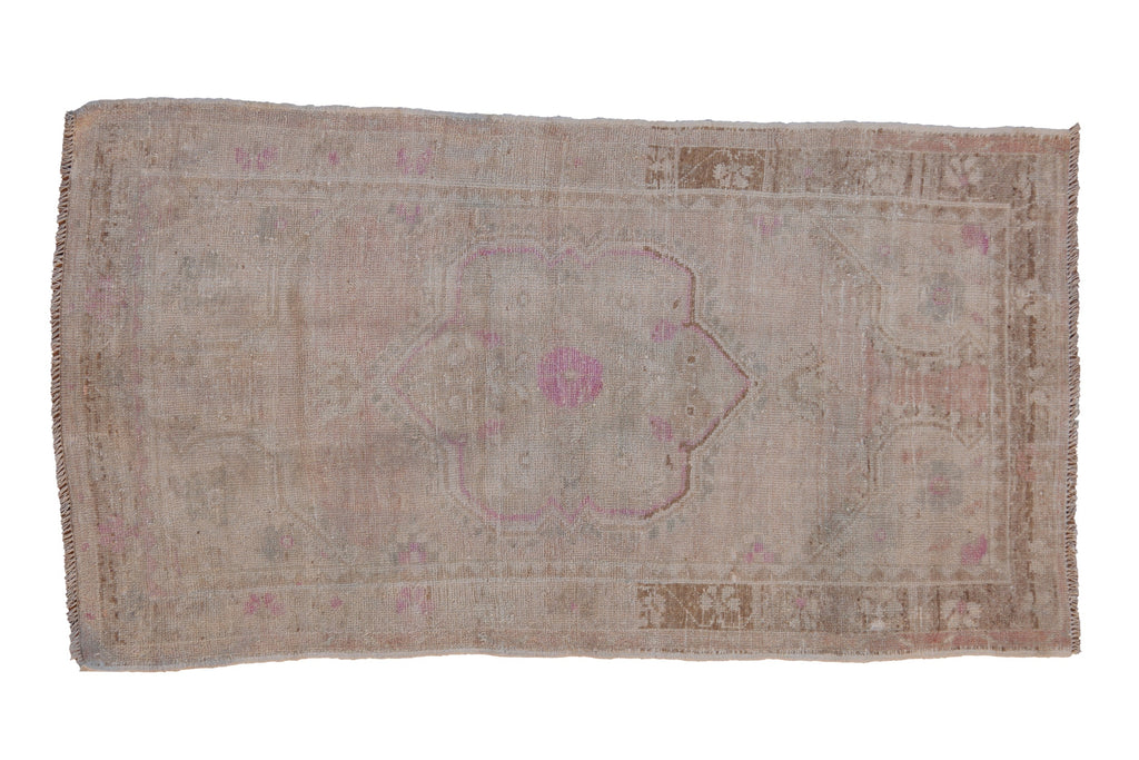 3x5.5 Vintage Distressed Oushak Rug // ONH Item 10244