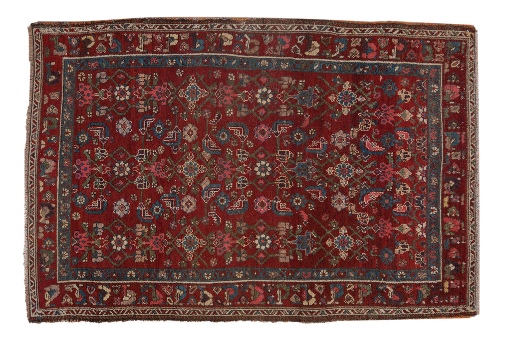 4x5.5 Vintage Kurdish Hamadan Rug // ONH Item 10257