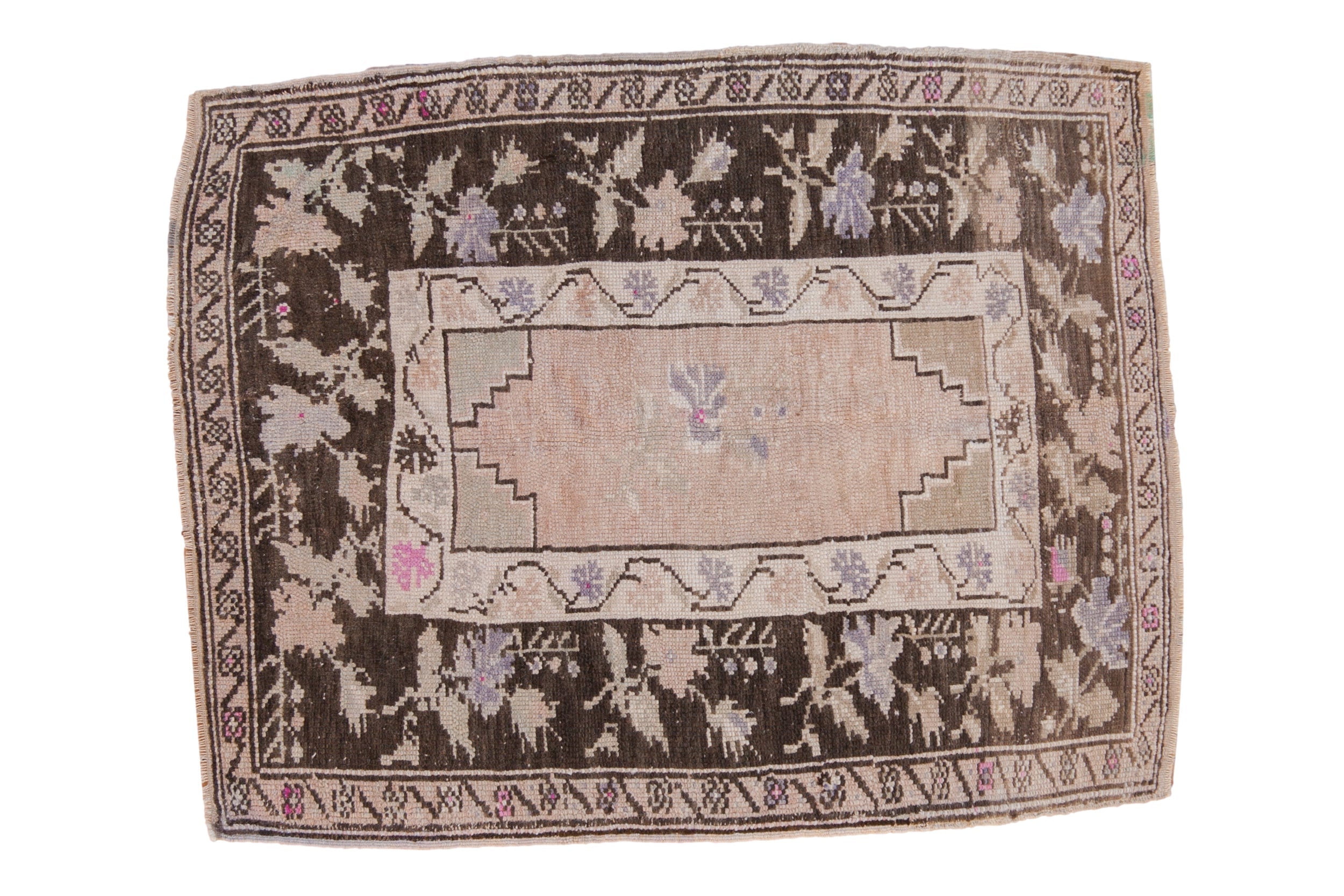 3x4 Vintage Distressed Oushak Square Rug // ONH Item 10893