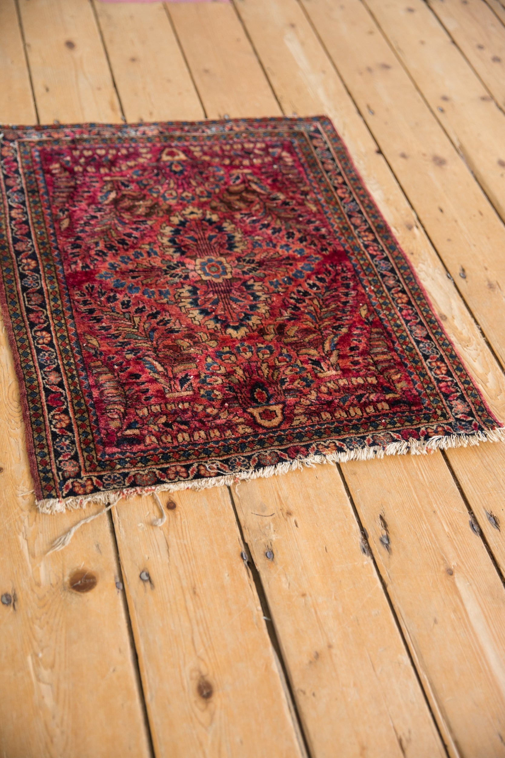 2x2.5 Vintage Fine American Sarouk Square Rug Mat // ONH Item 10905 Image 2