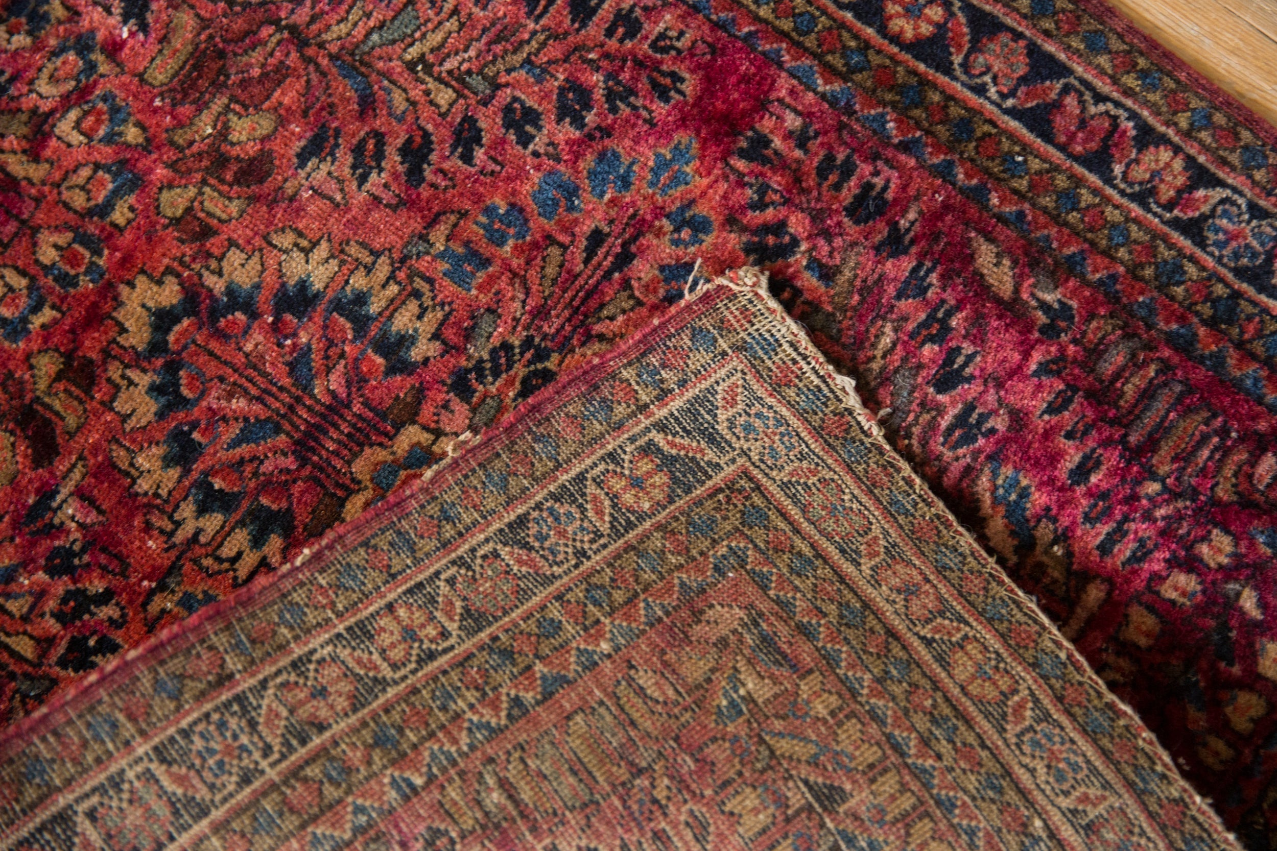 2x2.5 Vintage Fine American Sarouk Square Rug Mat // ONH Item 10905 Image 5