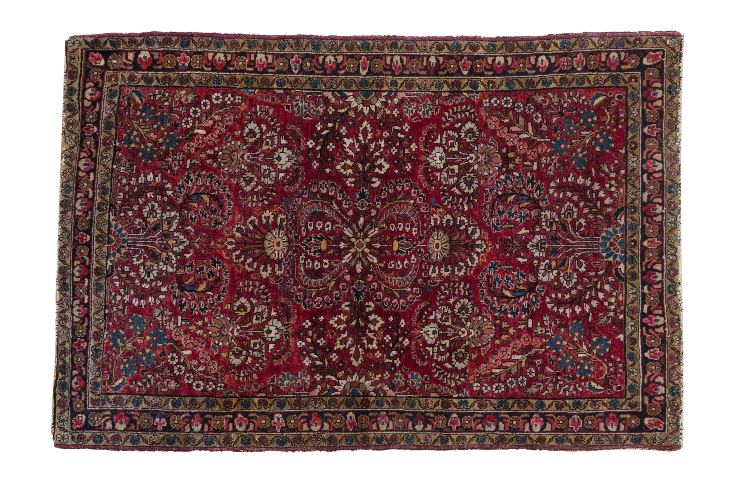 3x5 Antique German Sarouk Rug // ONH Item 11585