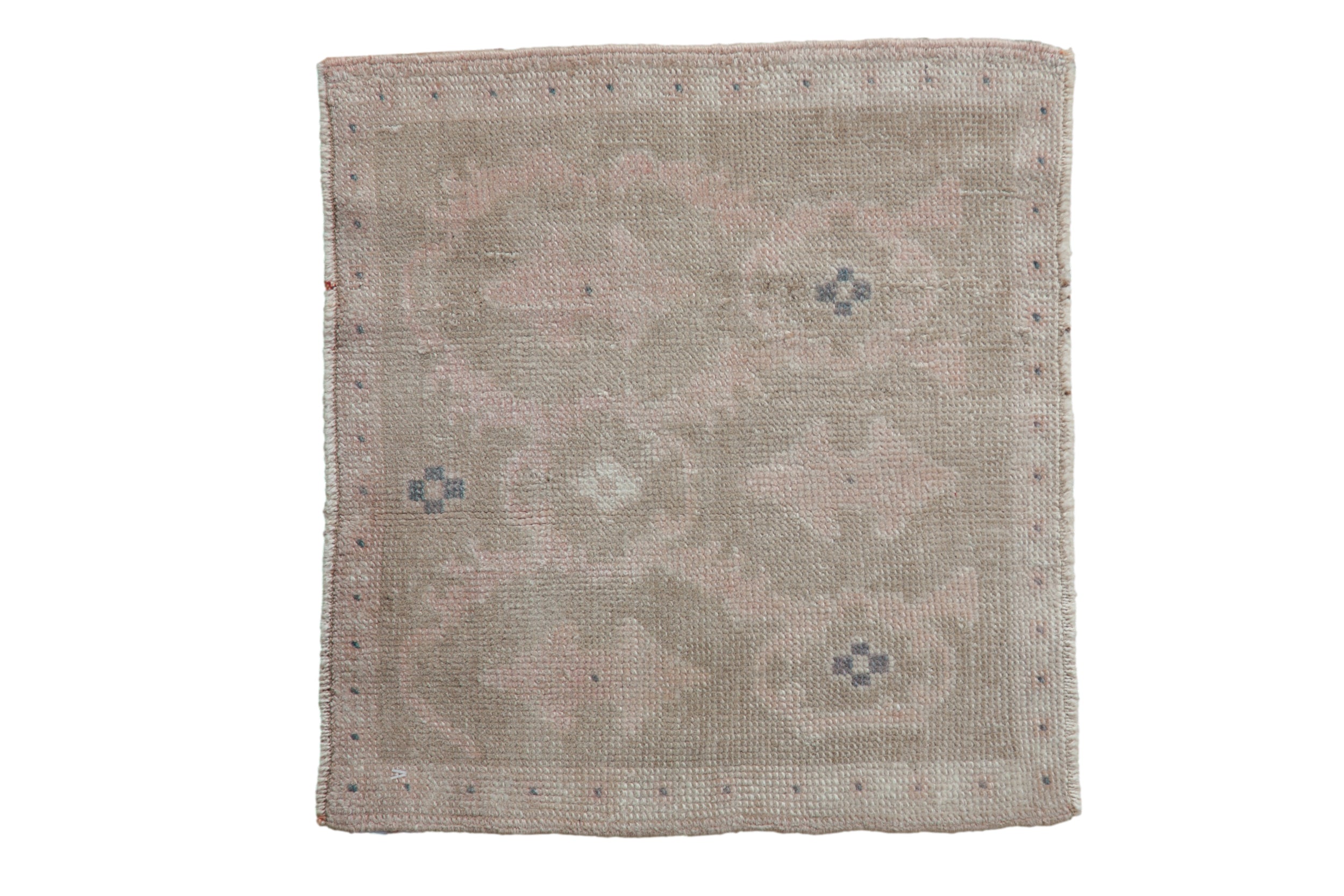 Vintage Distressed Oushak Square Rug Mat // ONH Item: 11706