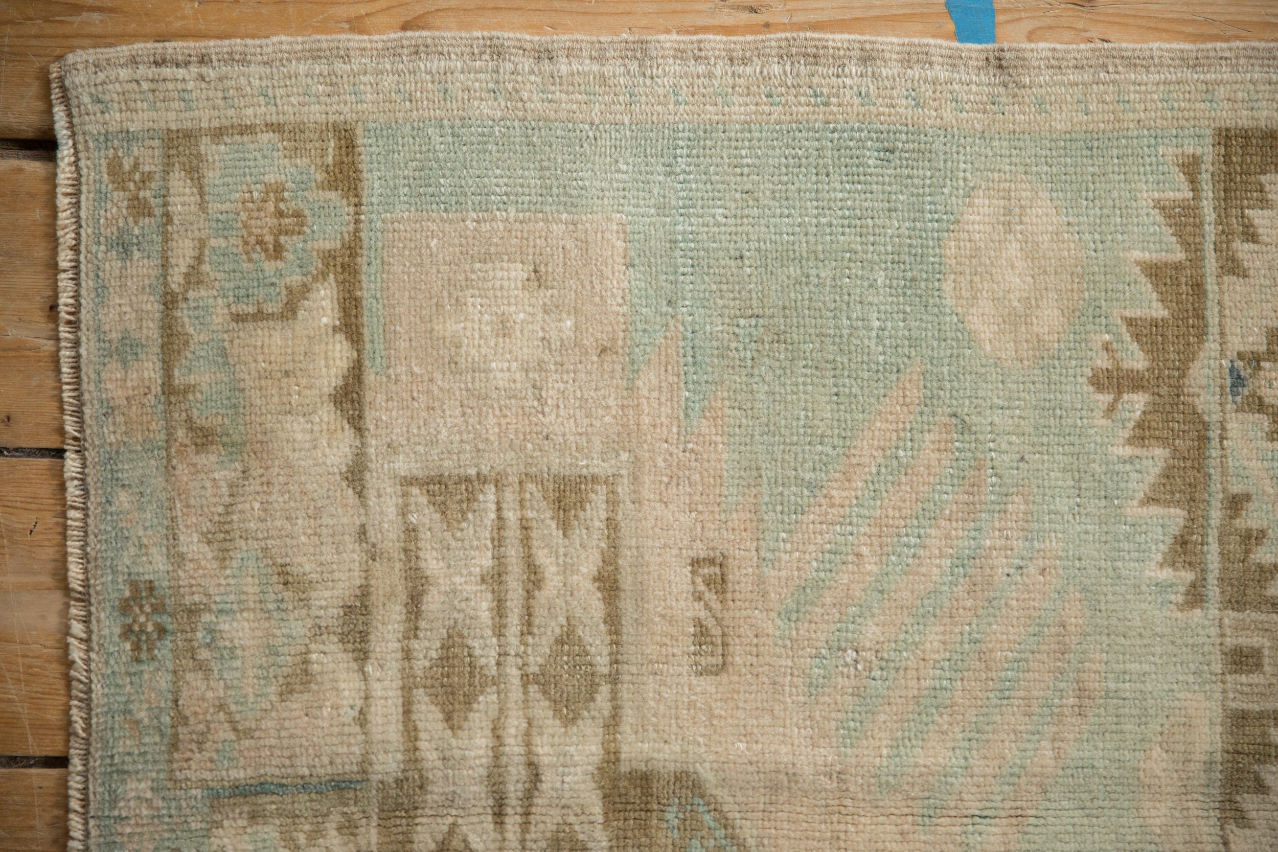 Vintage Distressed Oushak Square Rug Mat // ONH Item: 11715, Image 2