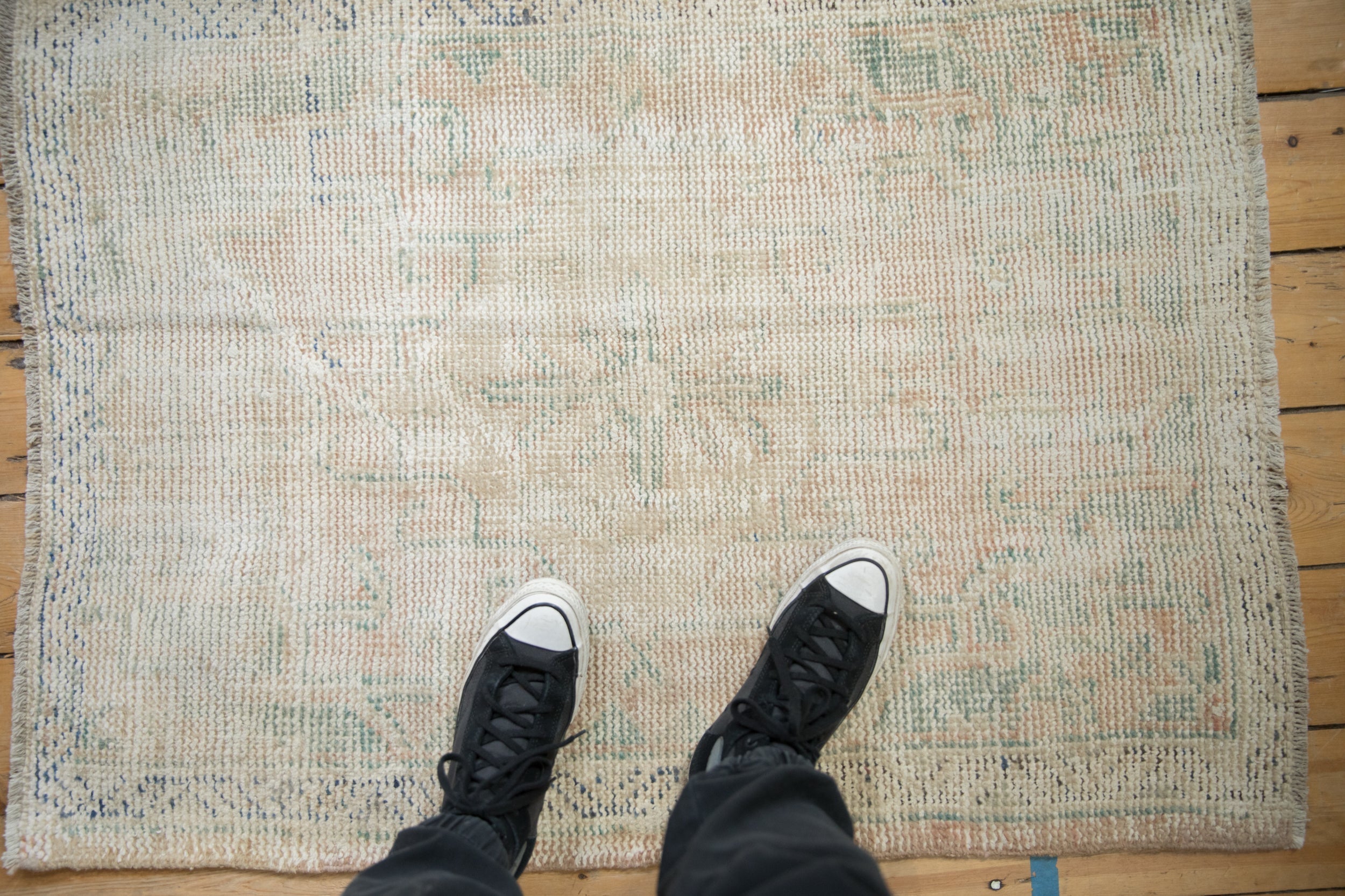 Vintage Distressed Oushak Square Rug // ONH Item: 11772, Image 1