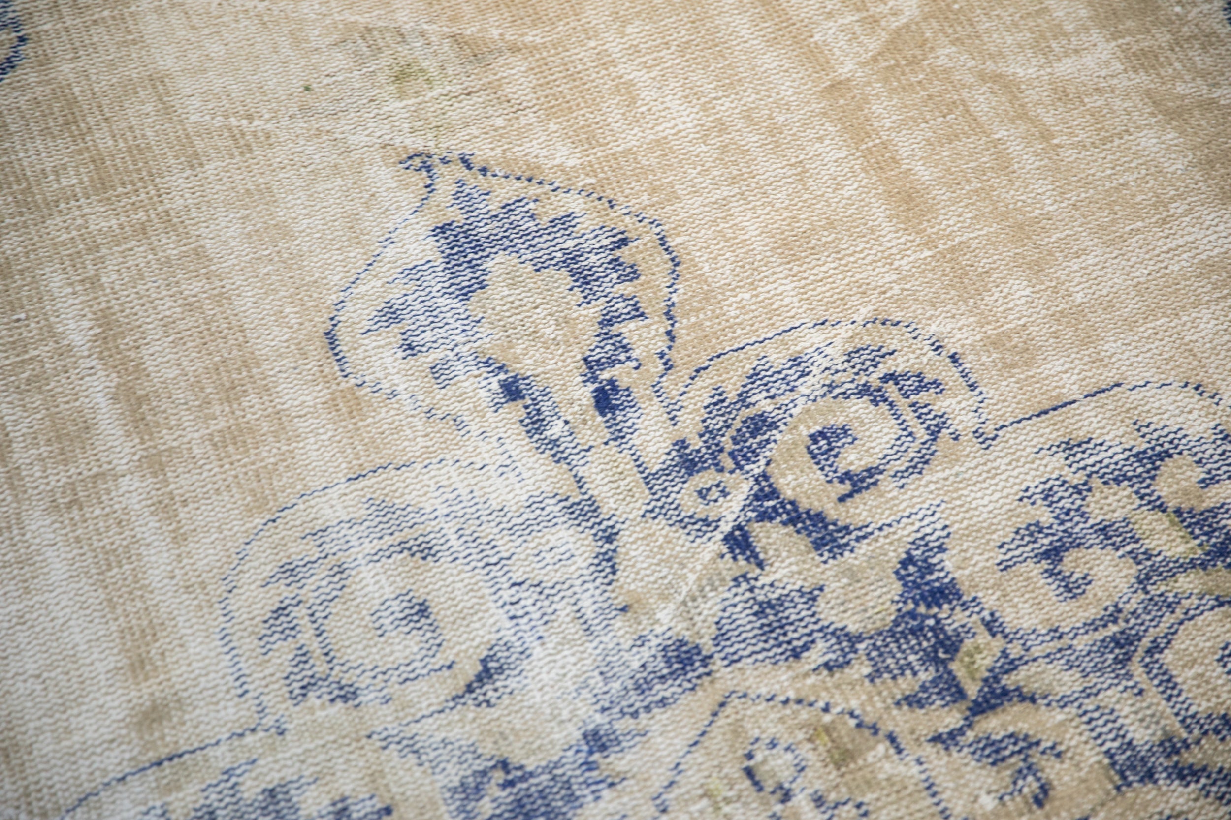 Vintage Distressed Oushak Carpet // ONH Item: 11777, Image 8