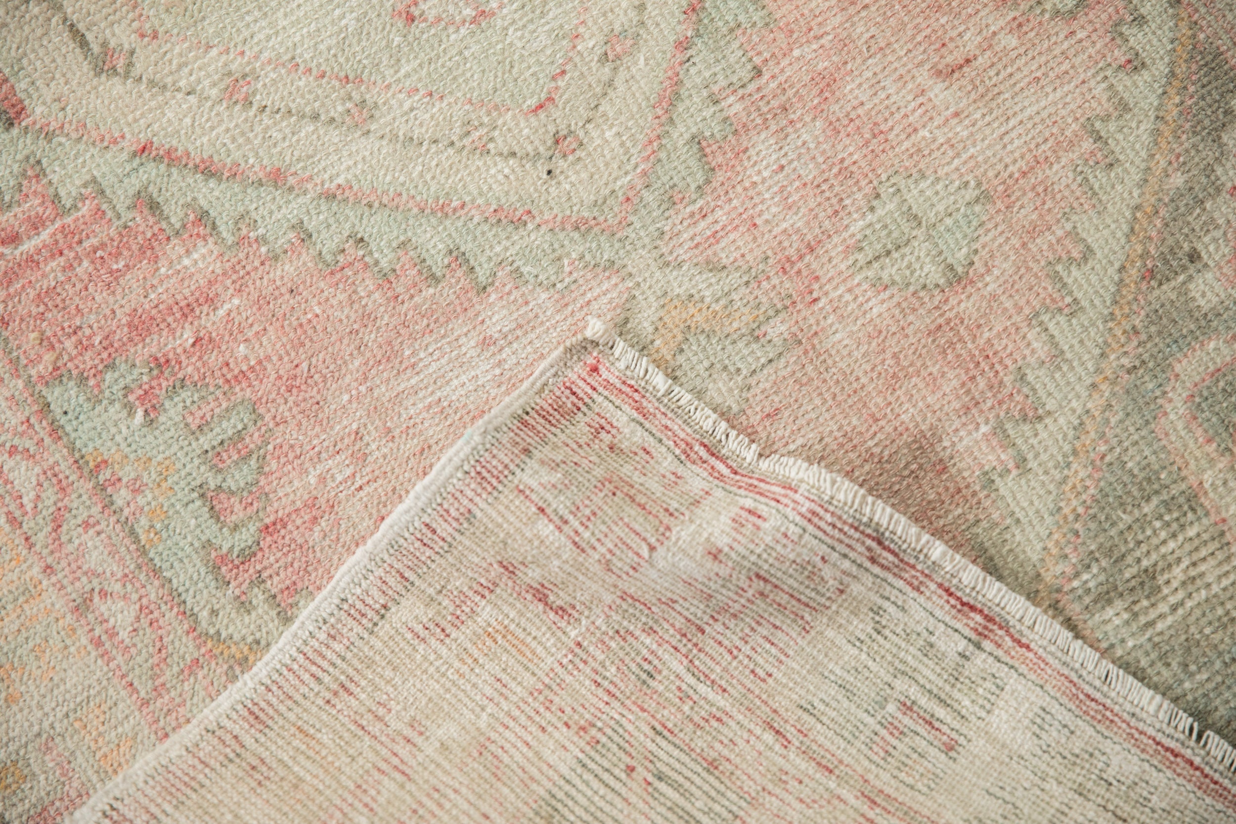 Vintage Distressed Oushak Rug Runner // ONH Item: 12028, Image 6