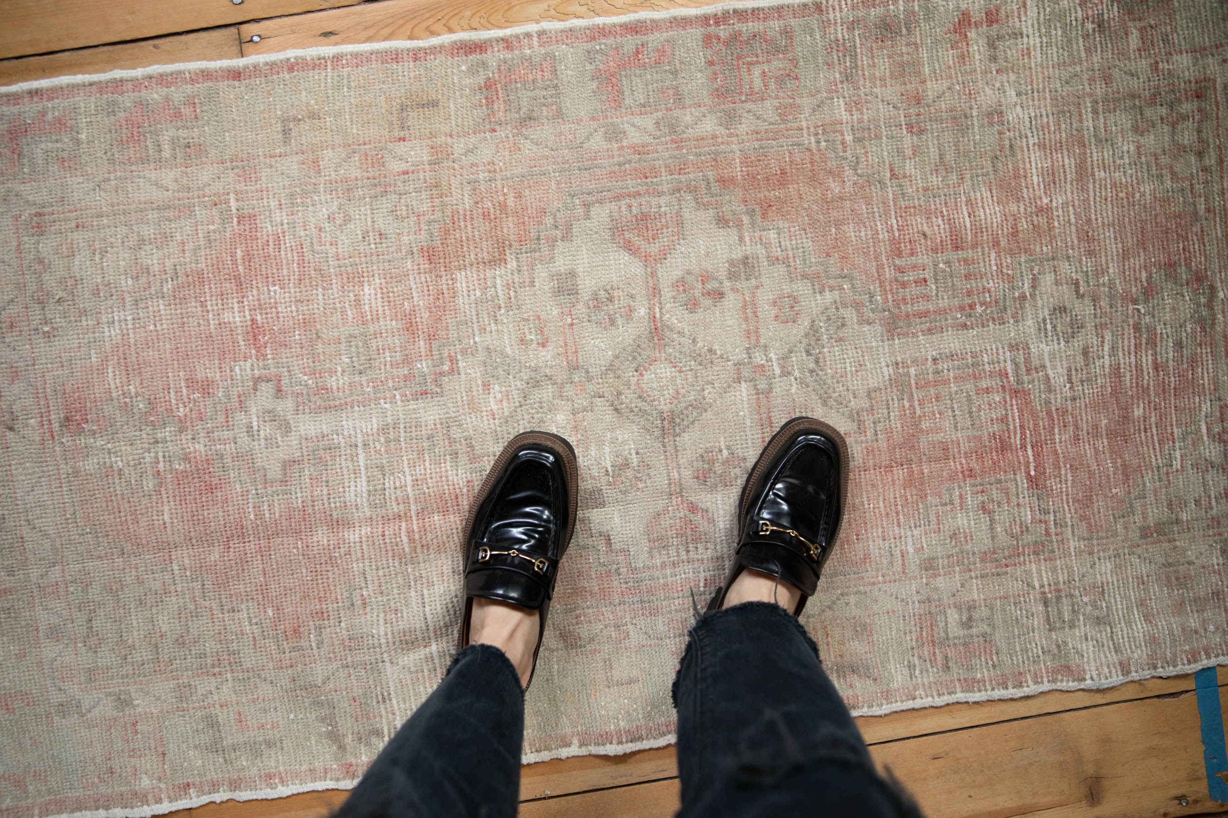 Vintage Distressed Oushak Rug Runner // ONH Item: 12037, Image 1