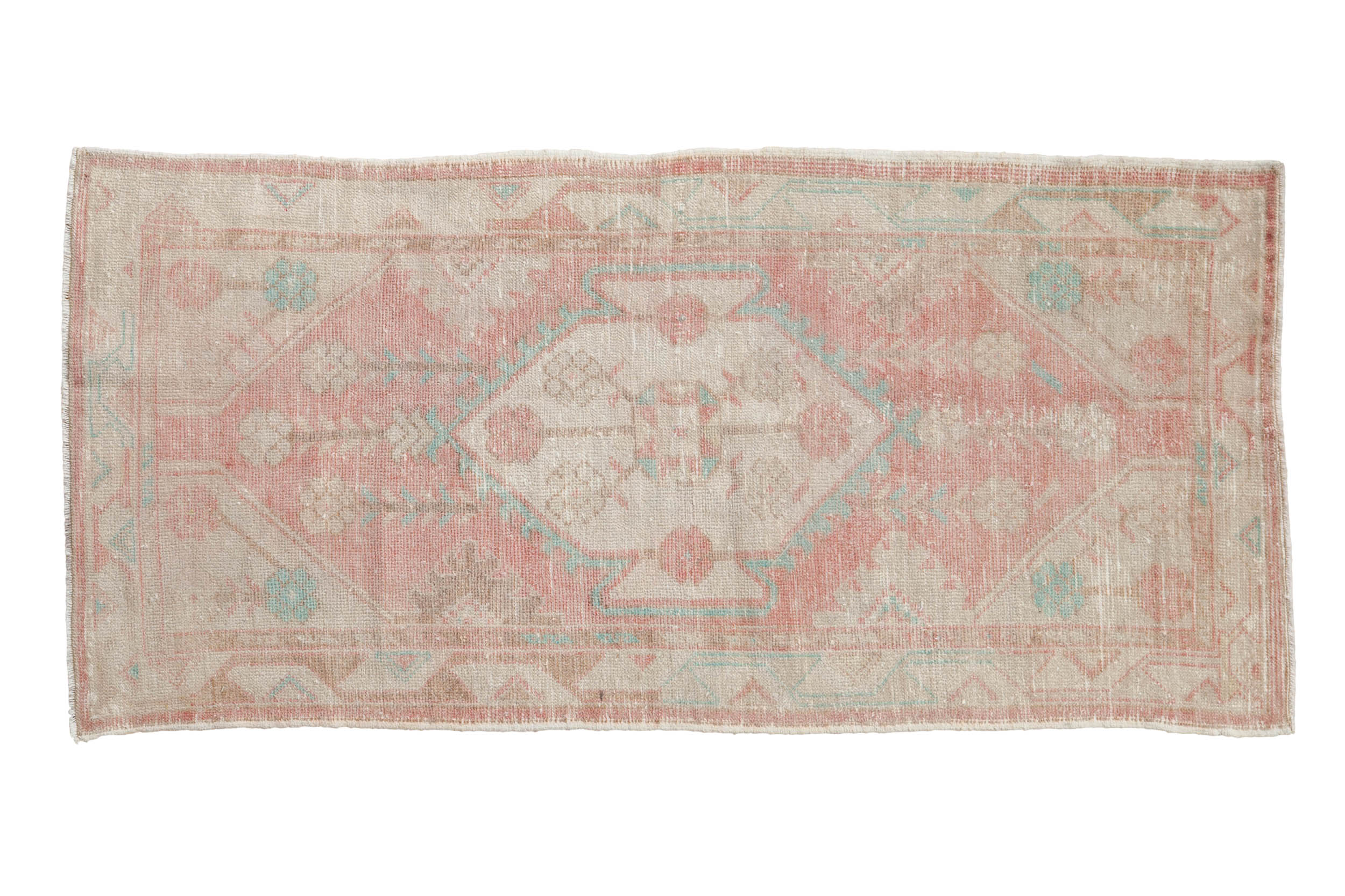 Vintage Distressed Oushak Rug Runner // ONH Item: 12043