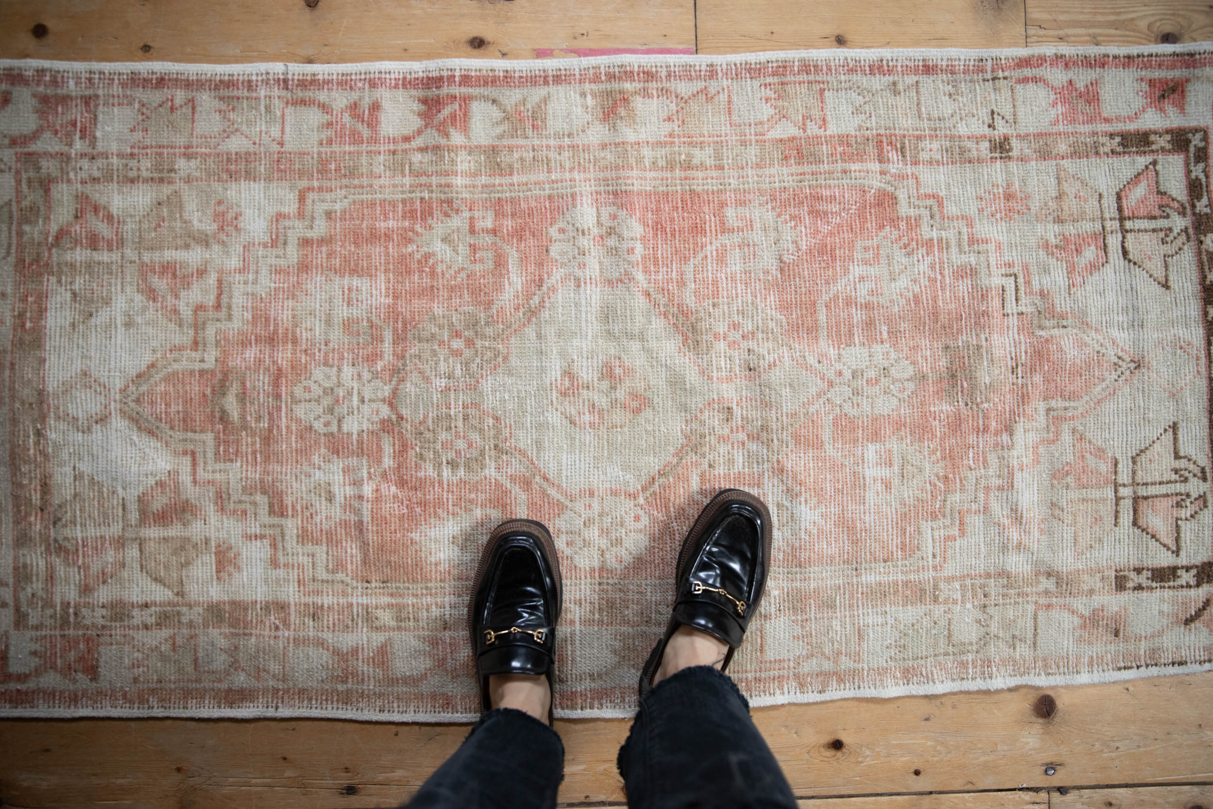 Vintage Distressed Oushak Rug Runner // ONH Item: 12044, Image 1