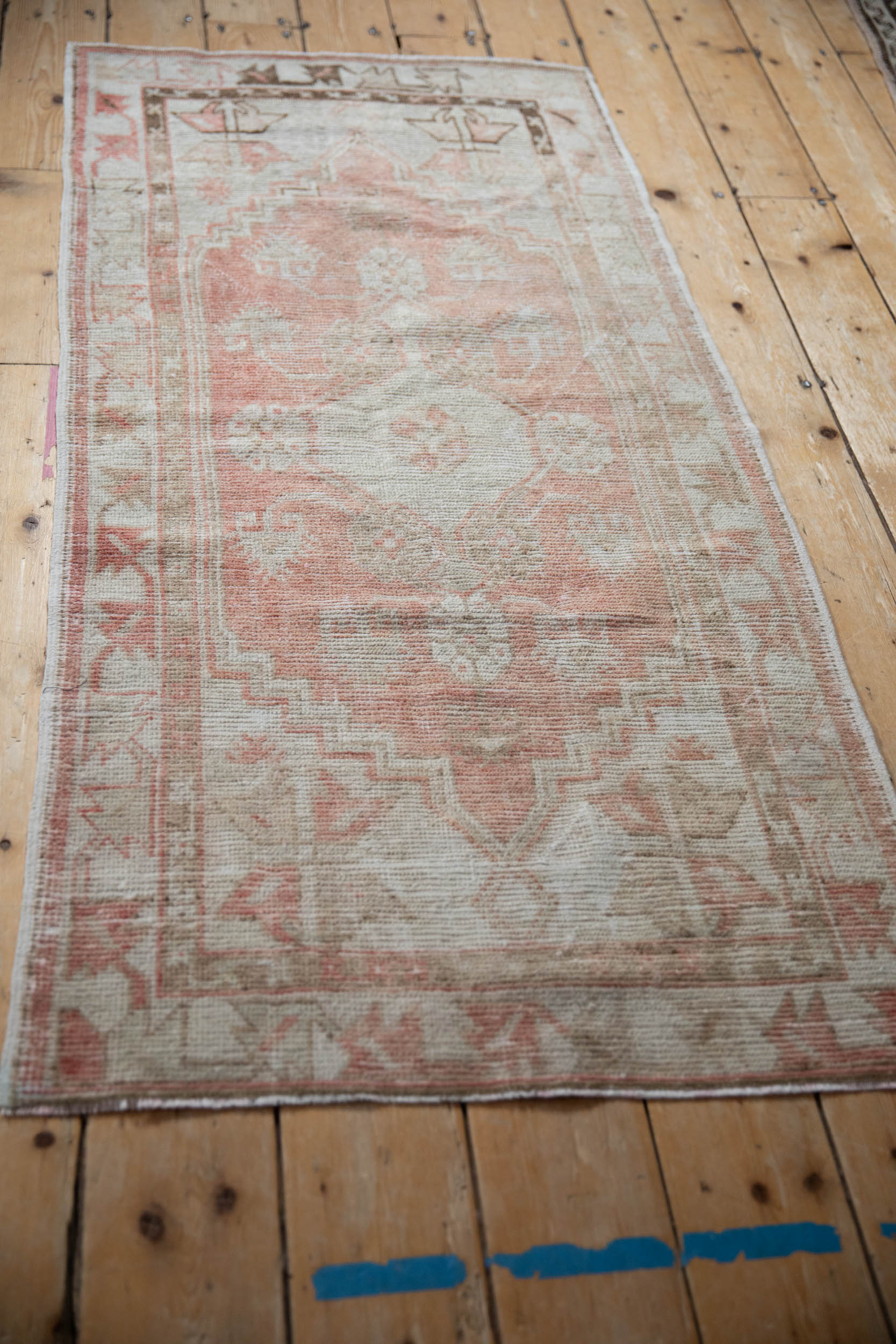 Vintage Distressed Oushak Rug Runner // ONH Item: 12044, Image 6