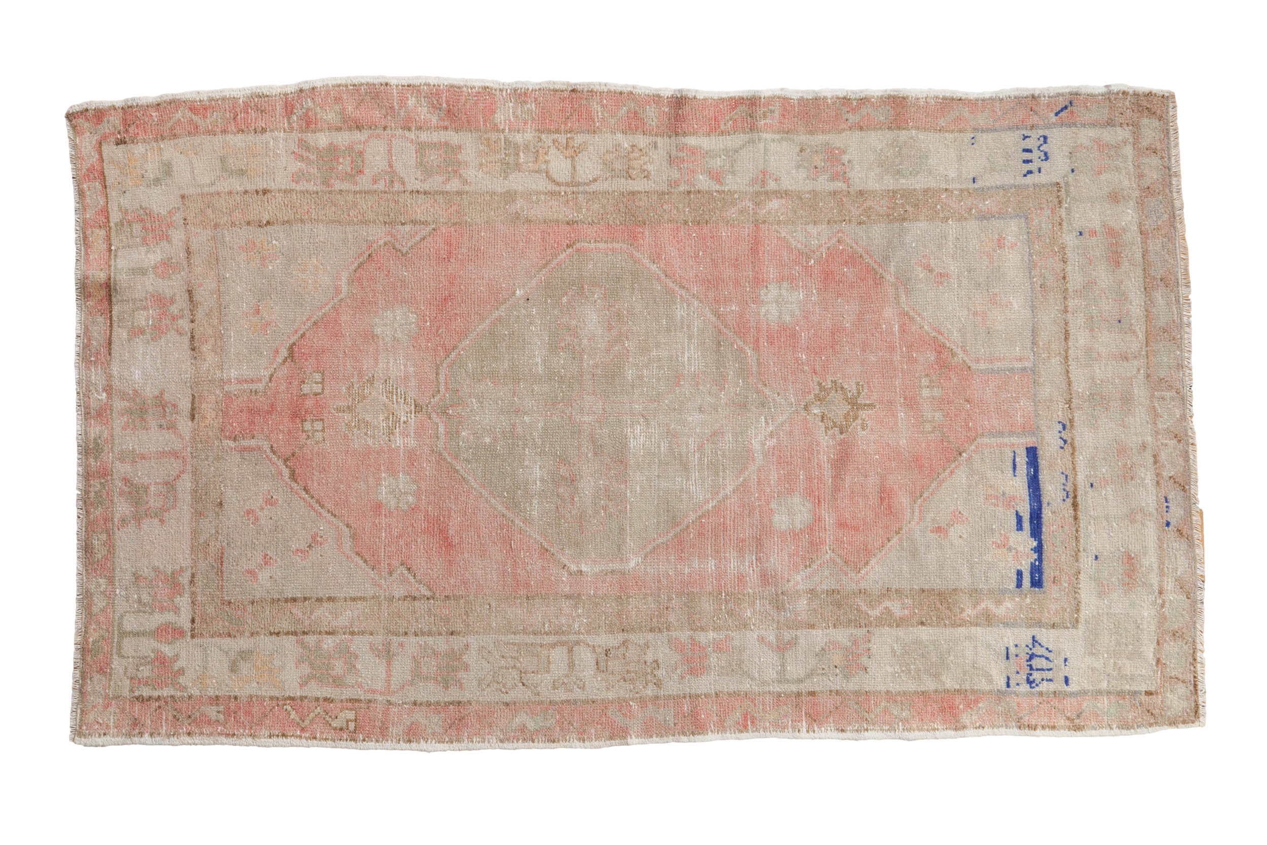 Vintage Distressed Oushak Rug // ONH Item: 12052