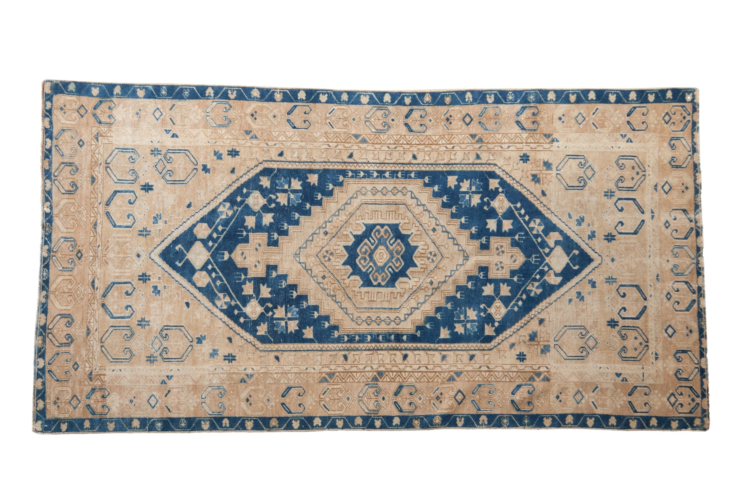 3.5x7 Vintage Distressed Oushak Rug Runner // ONH Item 12077