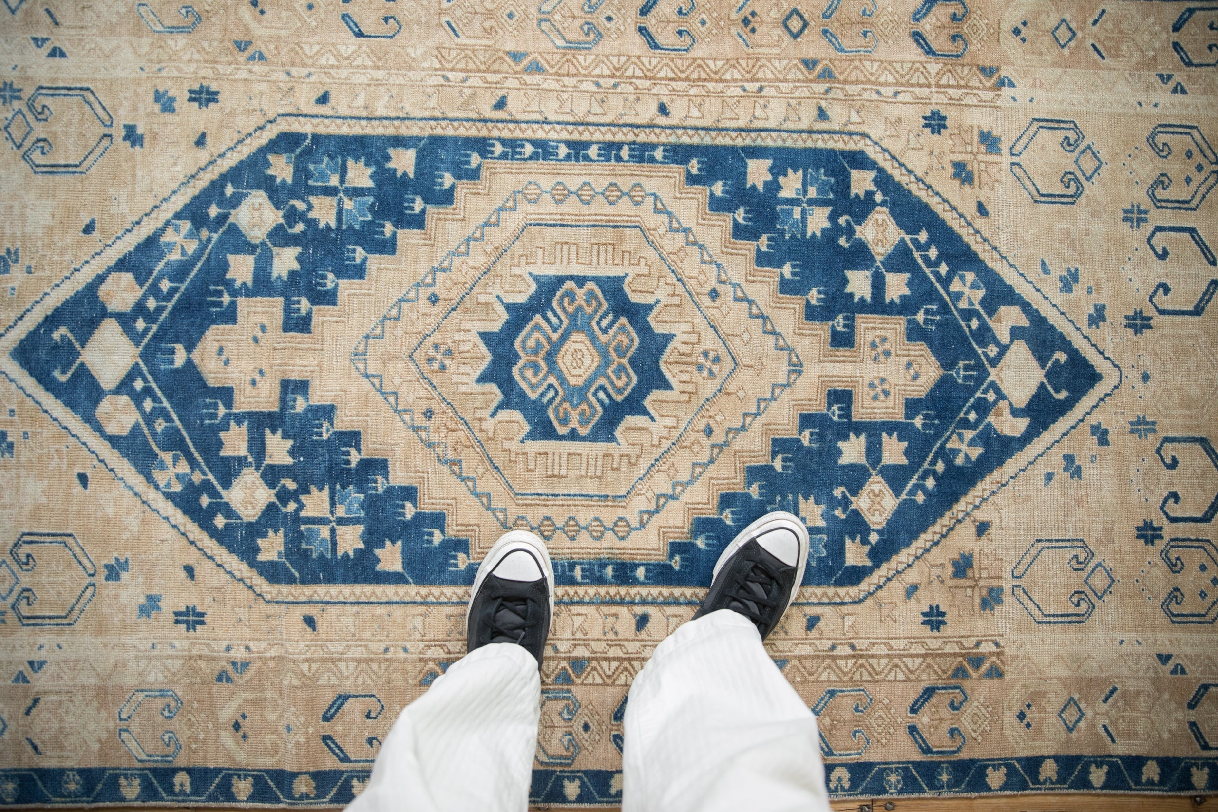 3.5x7 Vintage Distressed Oushak Rug Runner // ONH Item 12077 Image 1