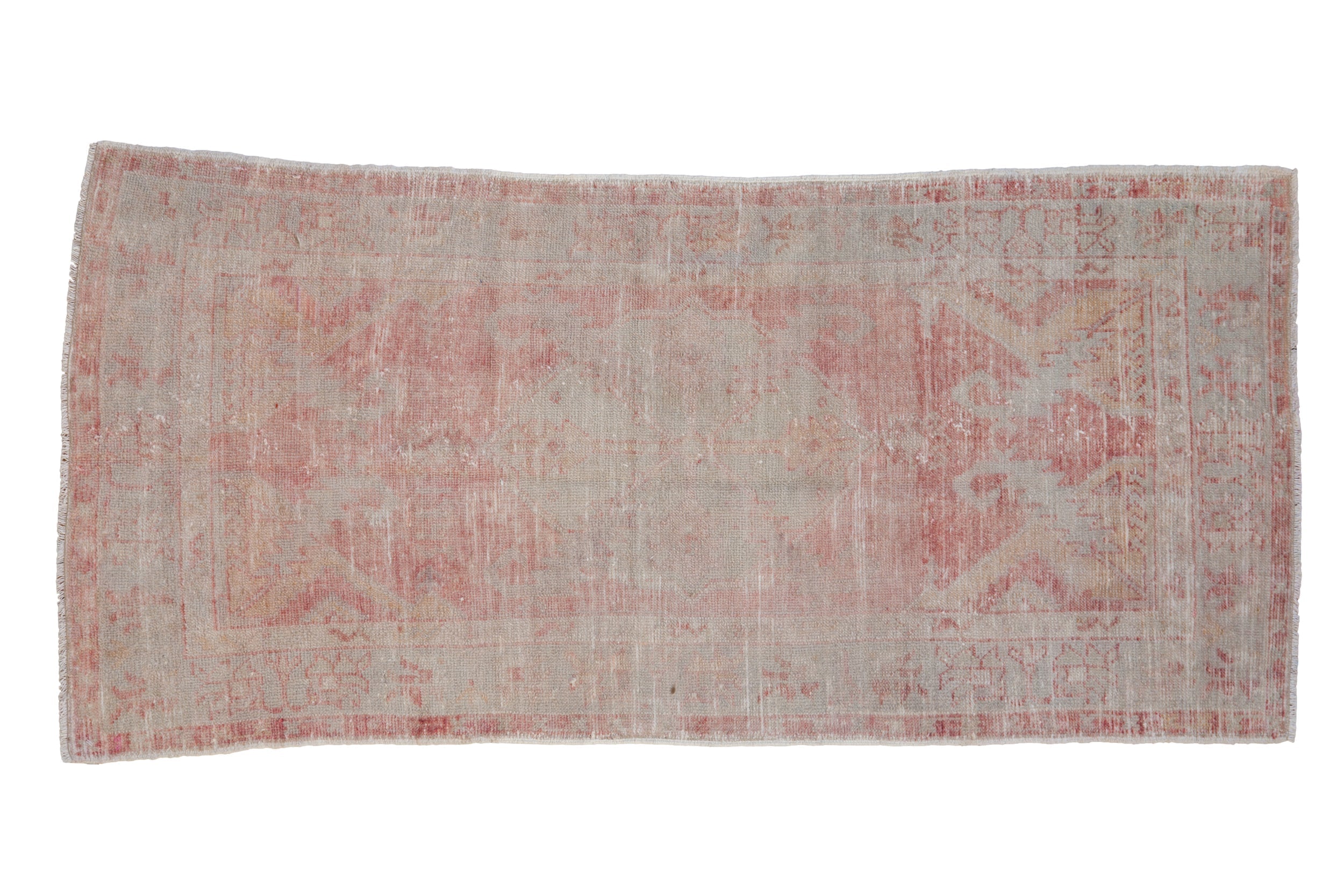 Vintage Distressed Oushak Rug Runner // ONH Item: 12144