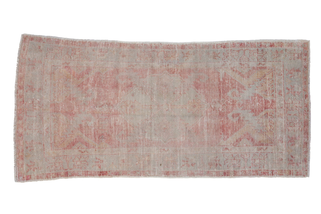 Vintage Distressed Oushak Rug Runner // ONH Item: 12144