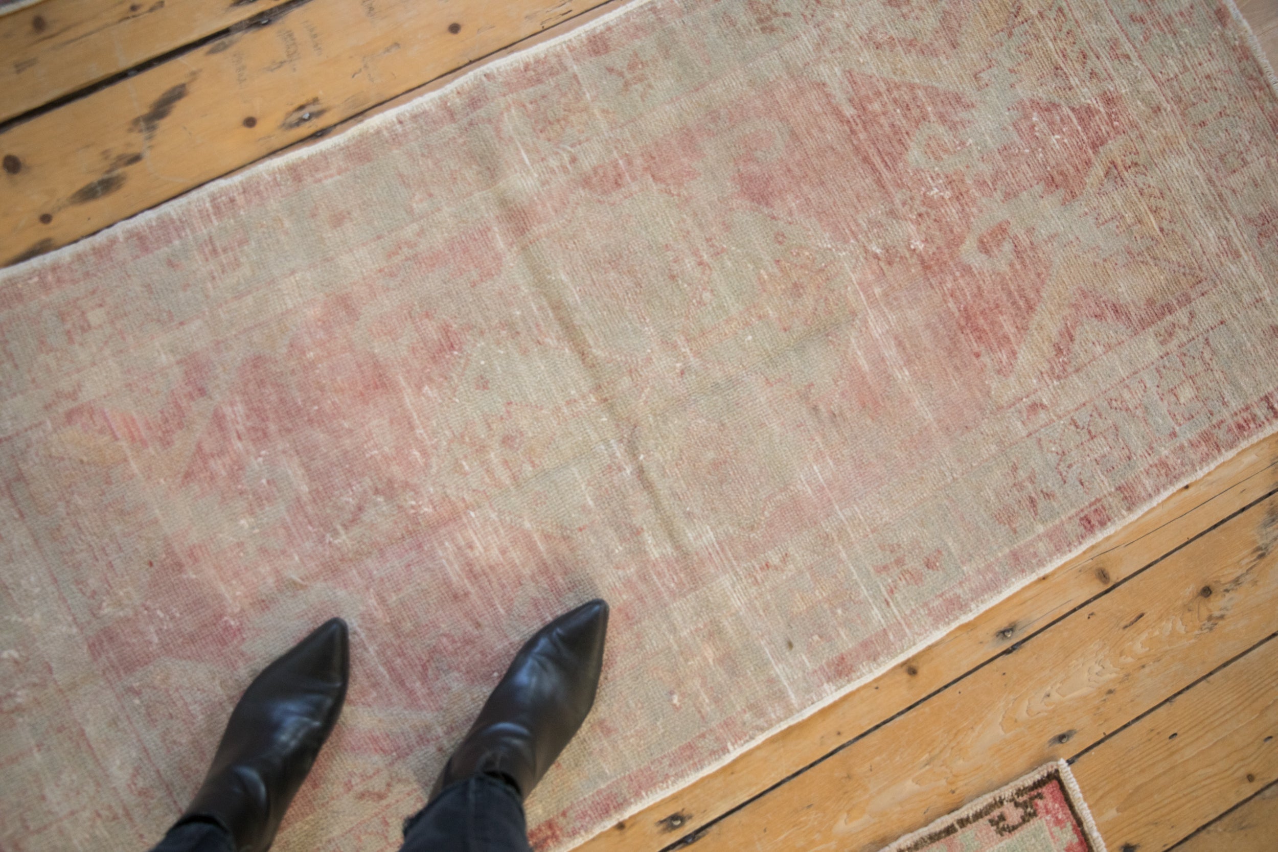 Vintage Distressed Oushak Rug Runner // ONH Item: 12144, Image 1