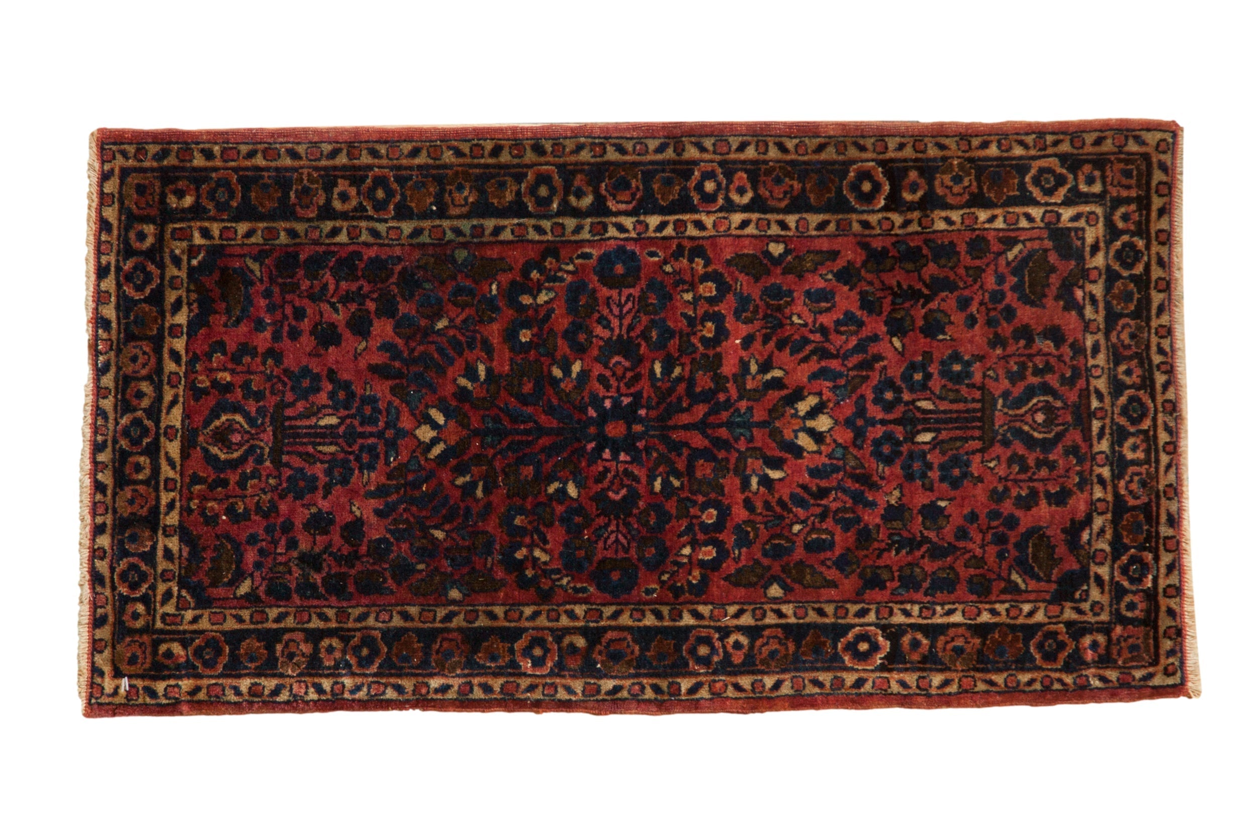 Antique Fine Sarouk Rug Mat // ONH Item: 12188