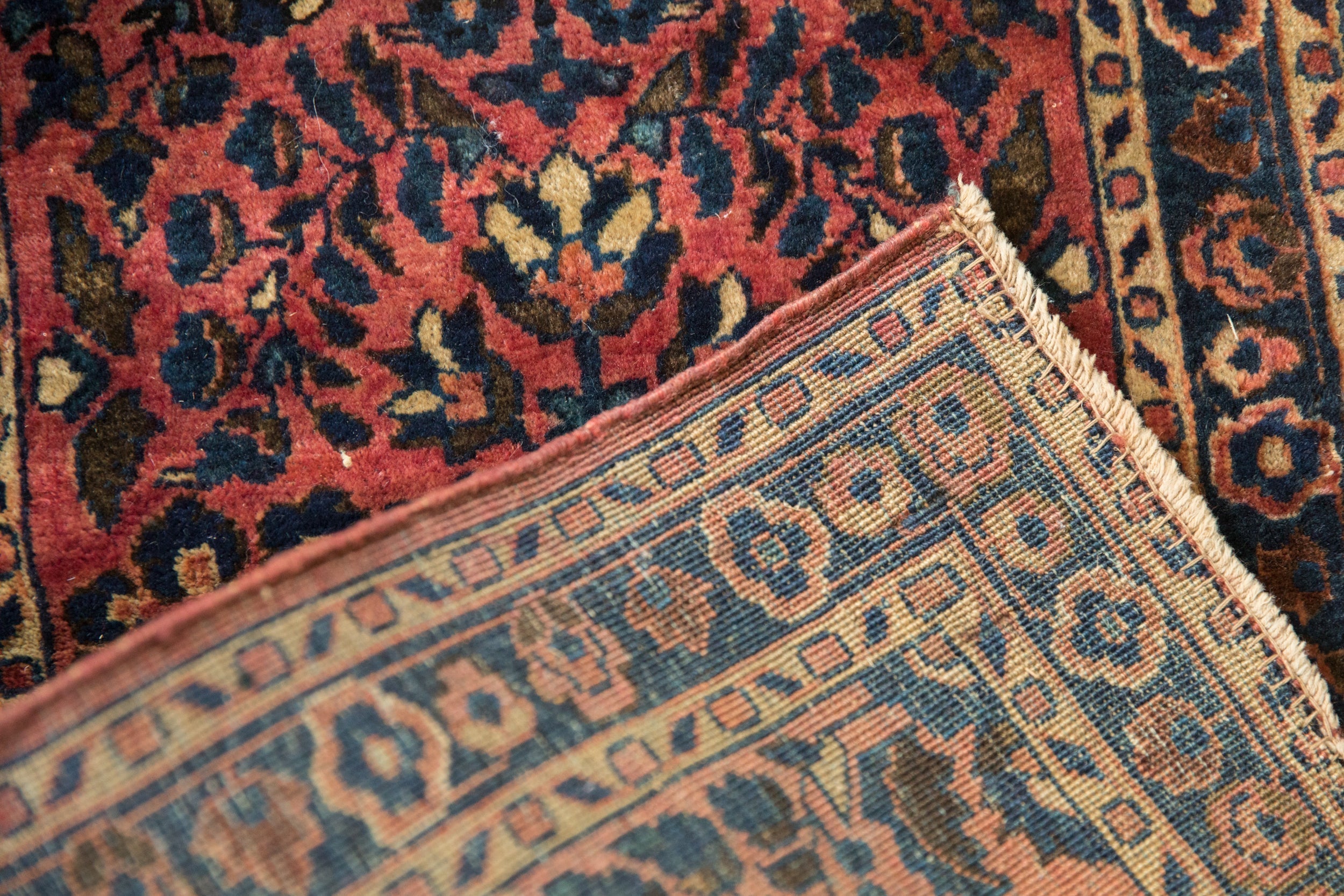 Antique Fine Sarouk Rug Mat // ONH Item: 12188, Image 7