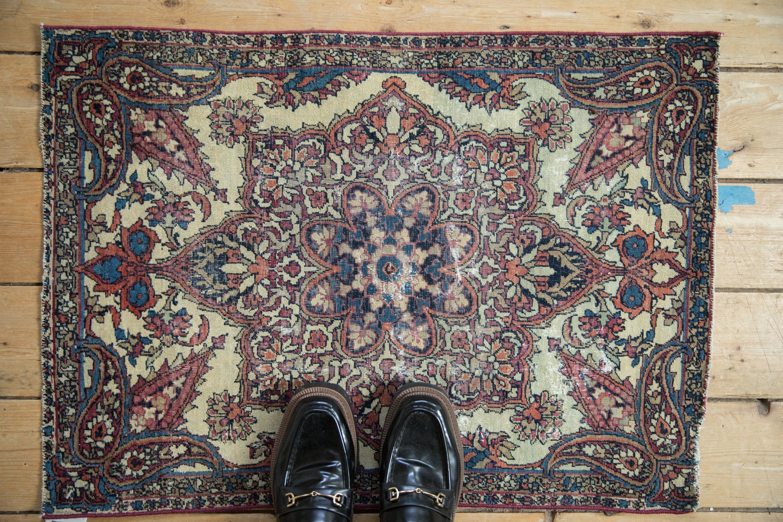 Antique Fragment Kerman Rug Mat // ONH Item: 12191, Image 1