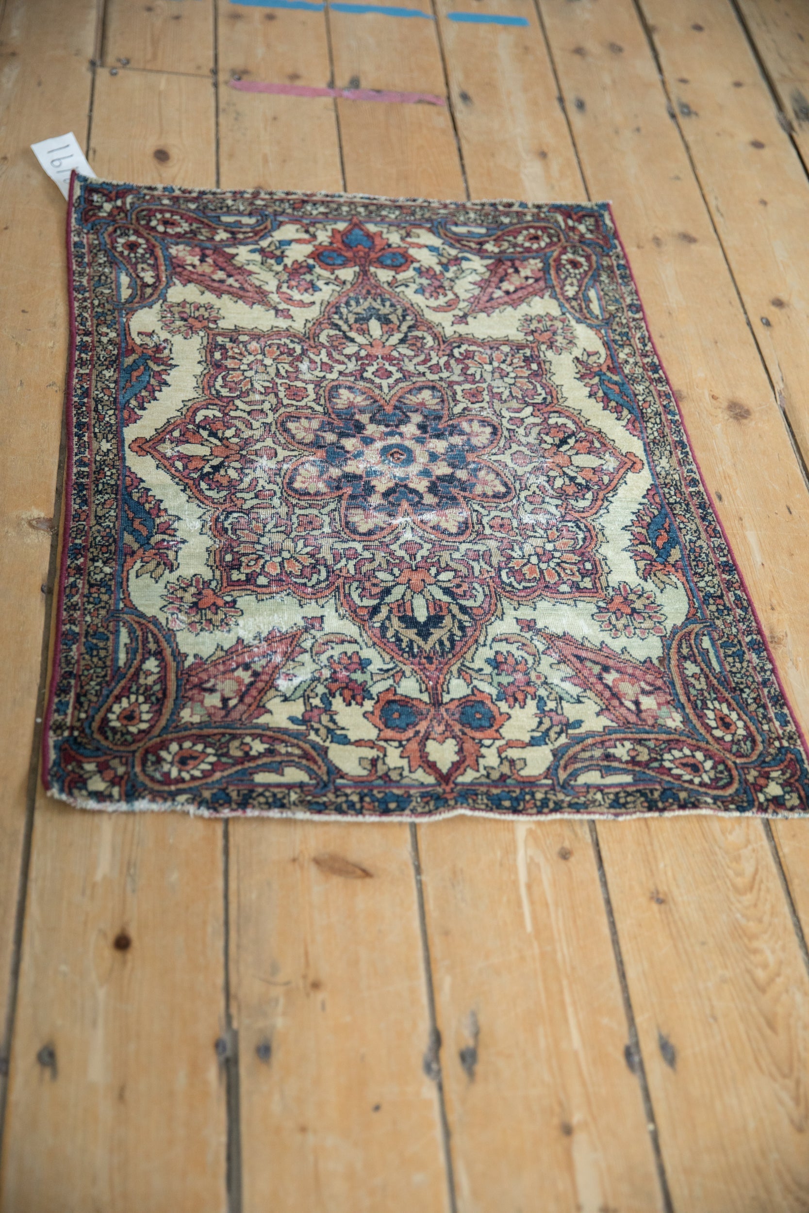 Antique Fragment Kerman Rug Mat // ONH Item: 12191, Image 3