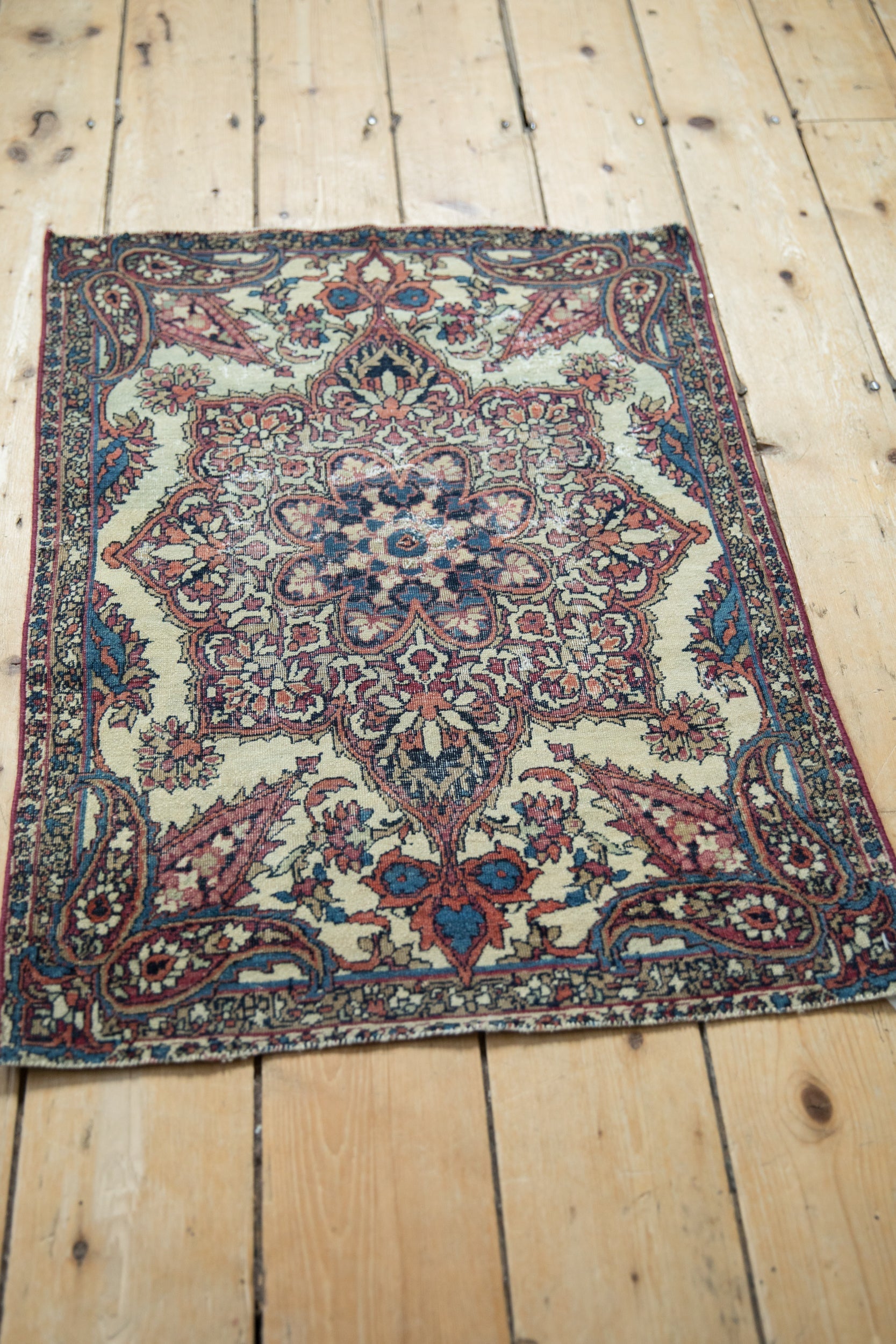 Antique Fragment Kerman Rug Mat // ONH Item: 12191, Image 4