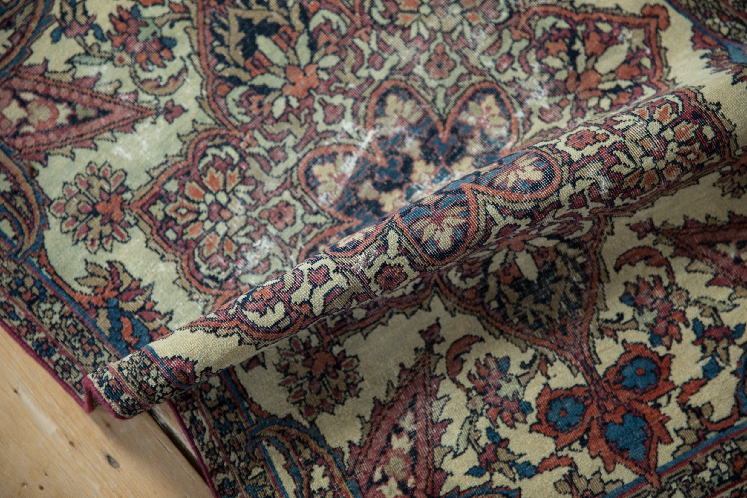 Antique Fragment Kerman Rug Mat // ONH Item: 12191, Image 7