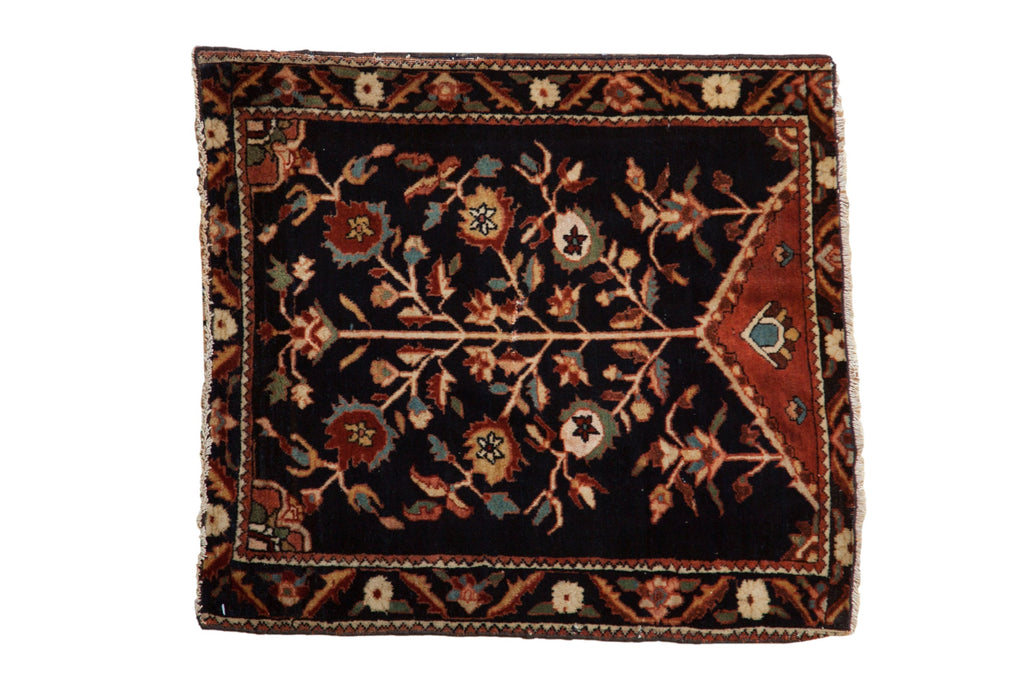 Antique Farahan Sarouk Square Rug Mat // ONH Item: 12197