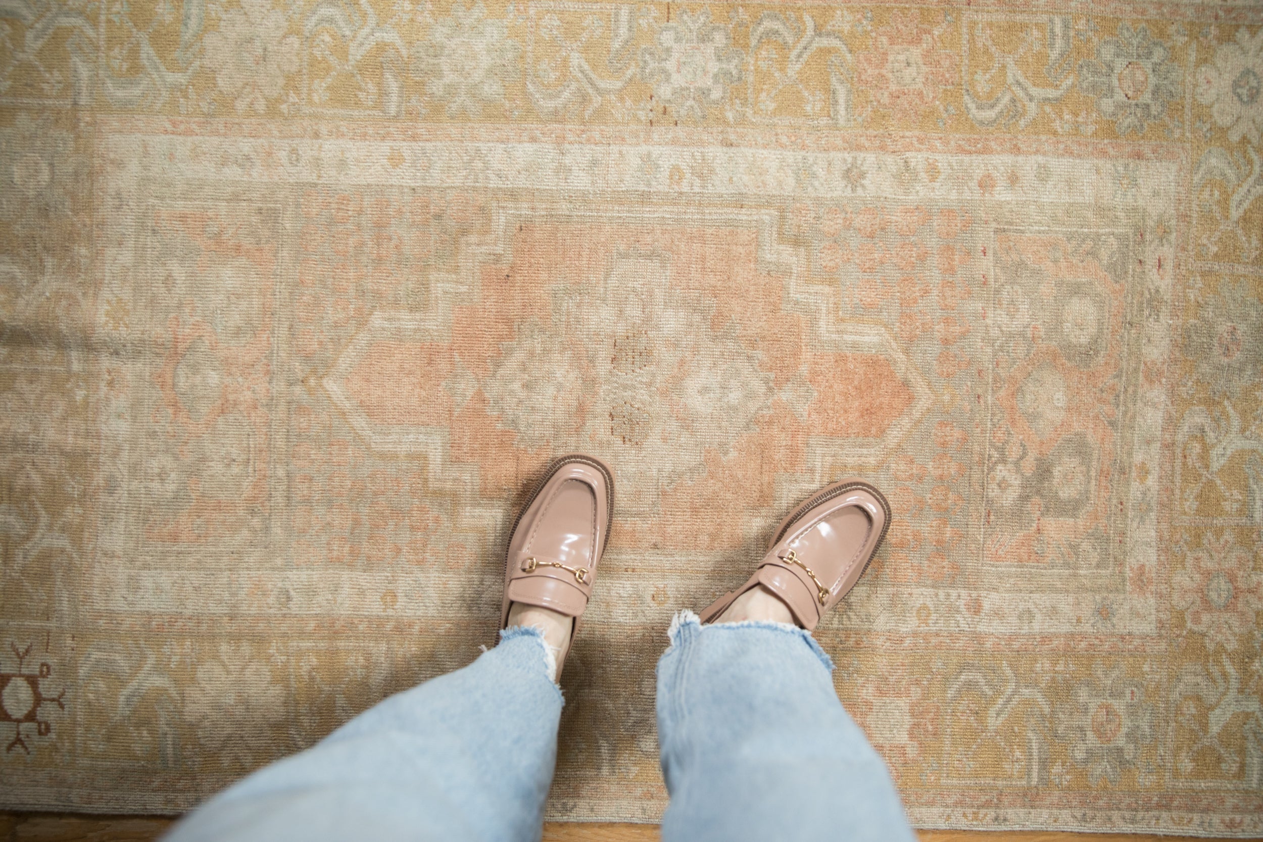 Vintage Distressed Oushak Rug // ONH Item: 12439, Image 1