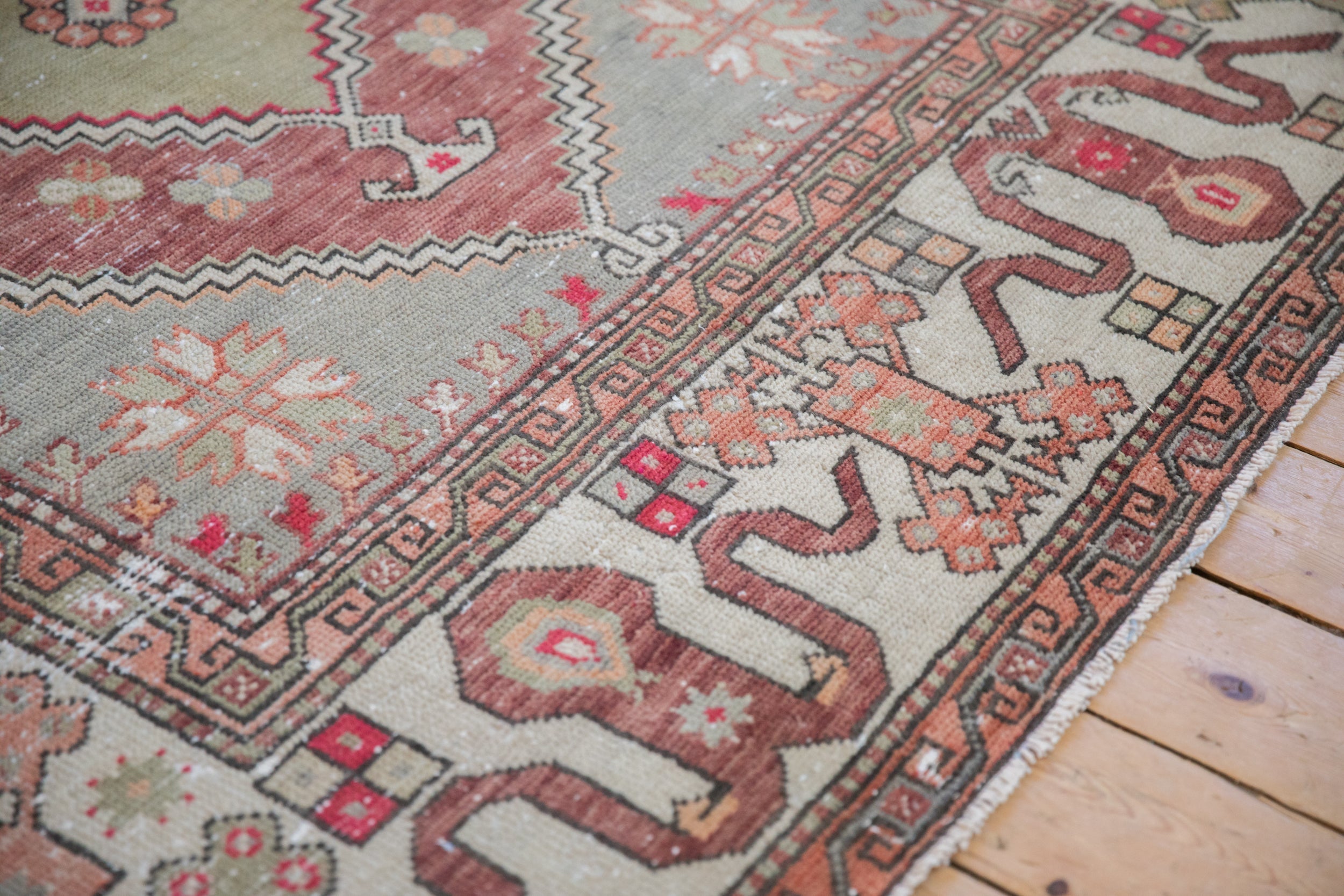 Vintage Distressed Oushak Carpet // ONH Item: 12446, Image 4
