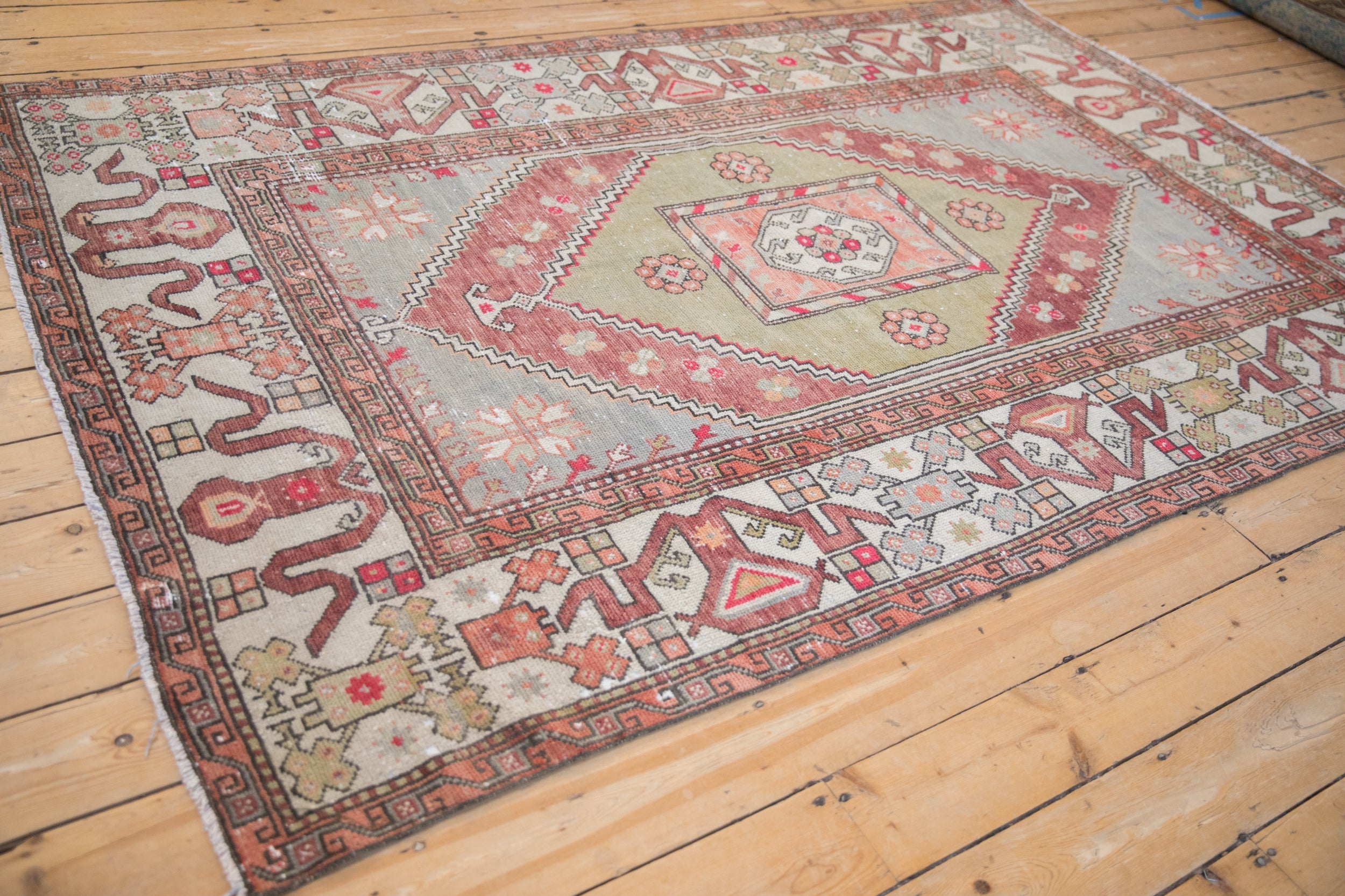 Vintage Distressed Oushak Carpet // ONH Item: 12446, Image 5