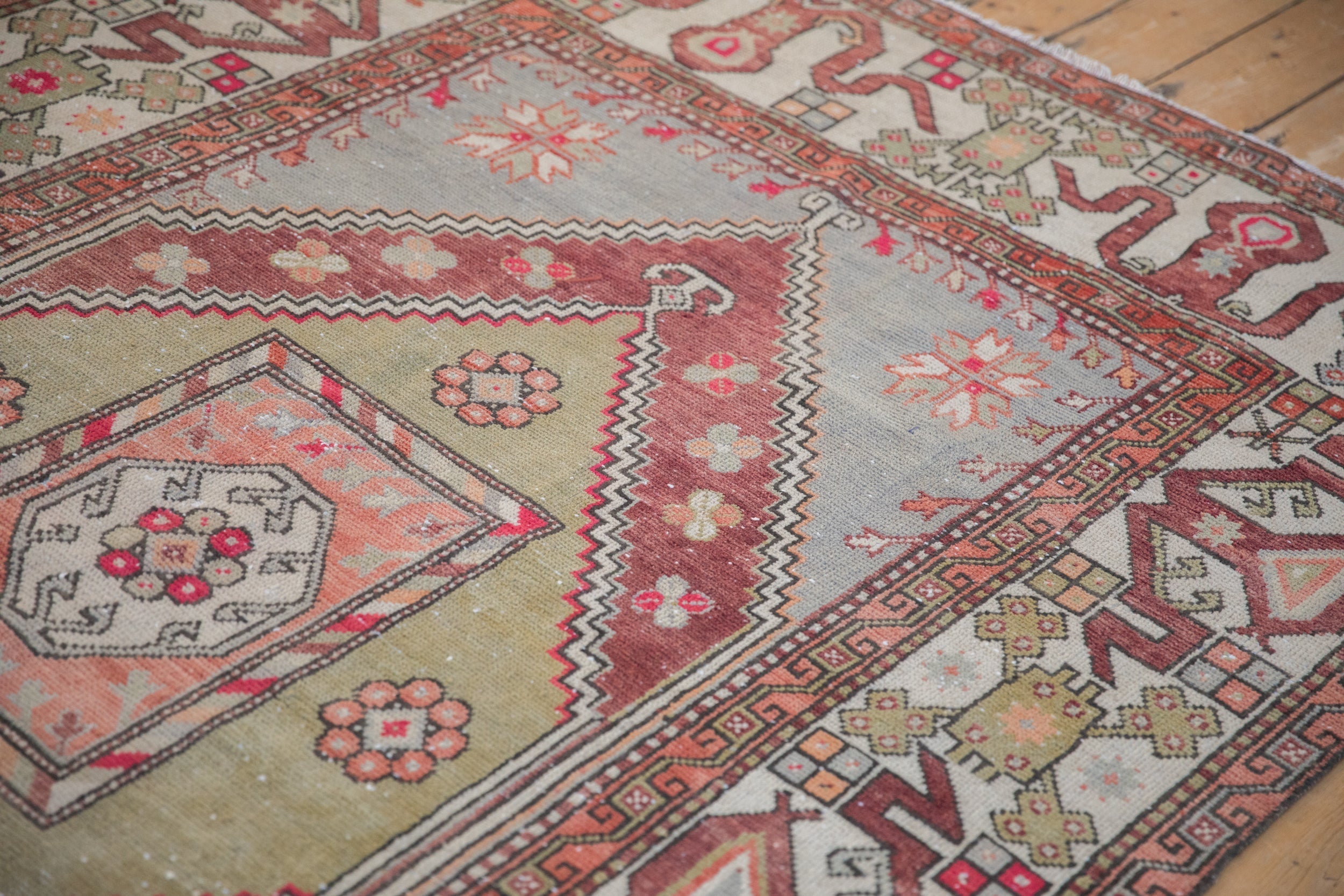 Vintage Distressed Oushak Carpet // ONH Item: 12446, Image 6