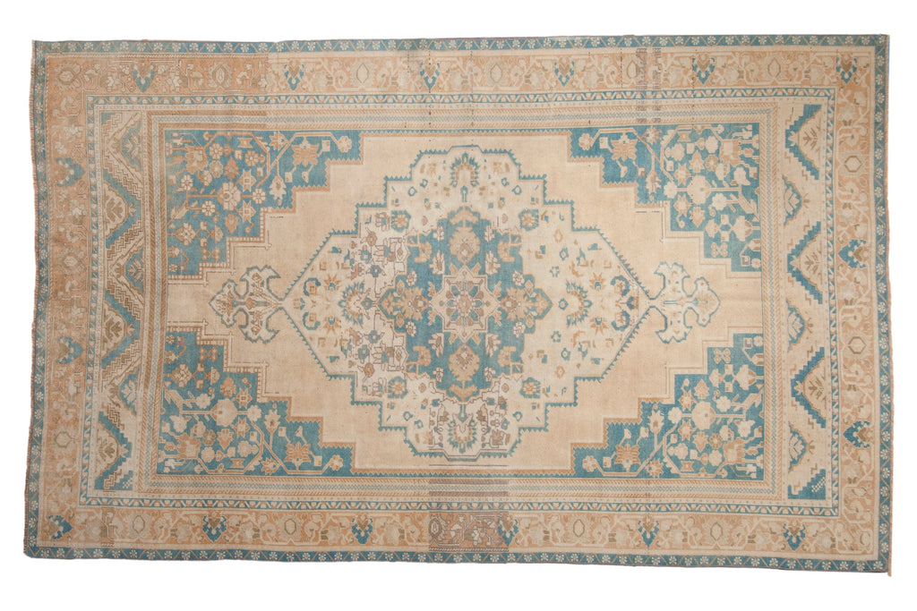 Vintage Distressed Oushak Carpet // ONH Item: 12479