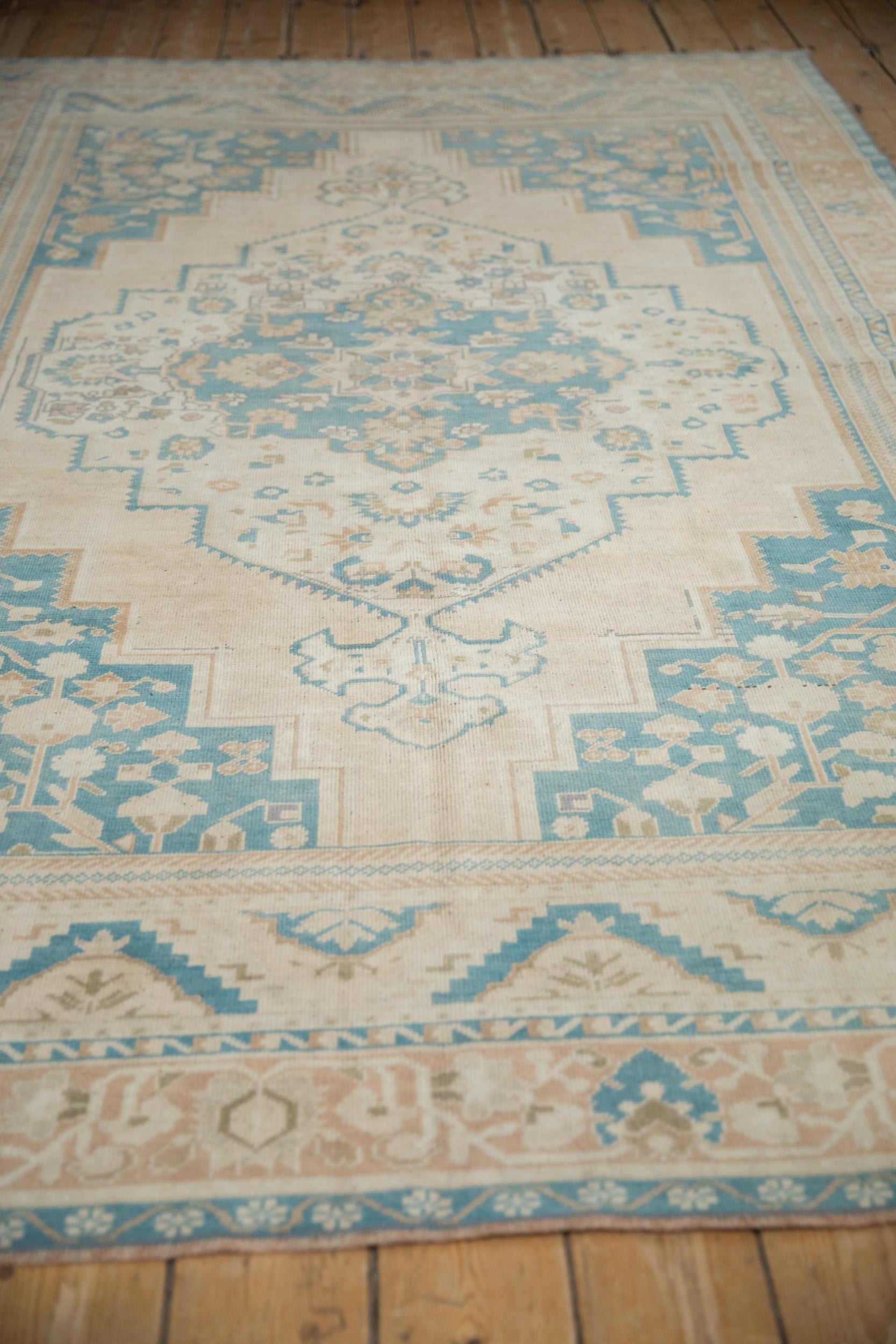 Vintage Distressed Oushak Carpet // ONH Item: 12479, Image 4