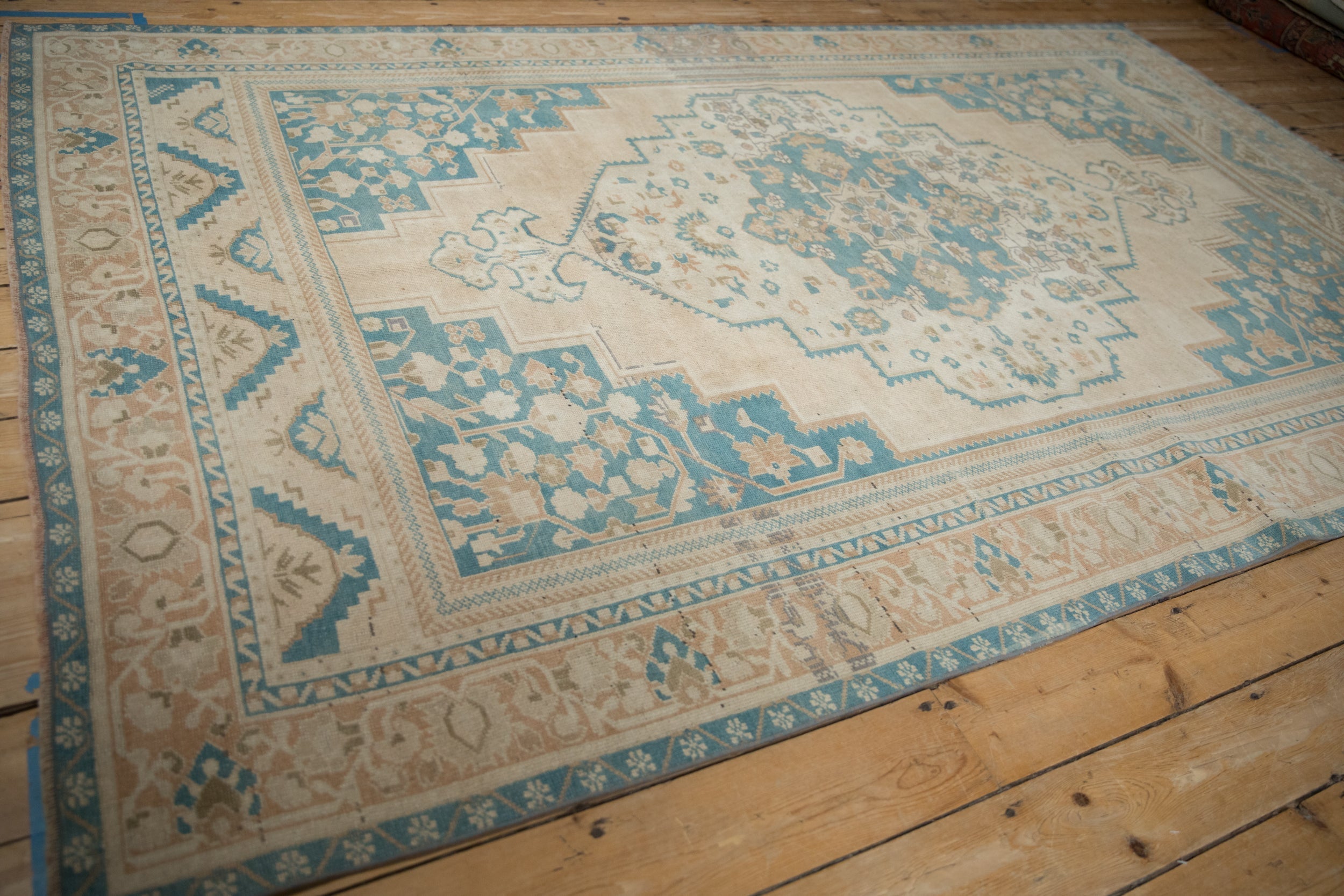 Vintage Distressed Oushak Carpet // ONH Item: 12479, Image 5