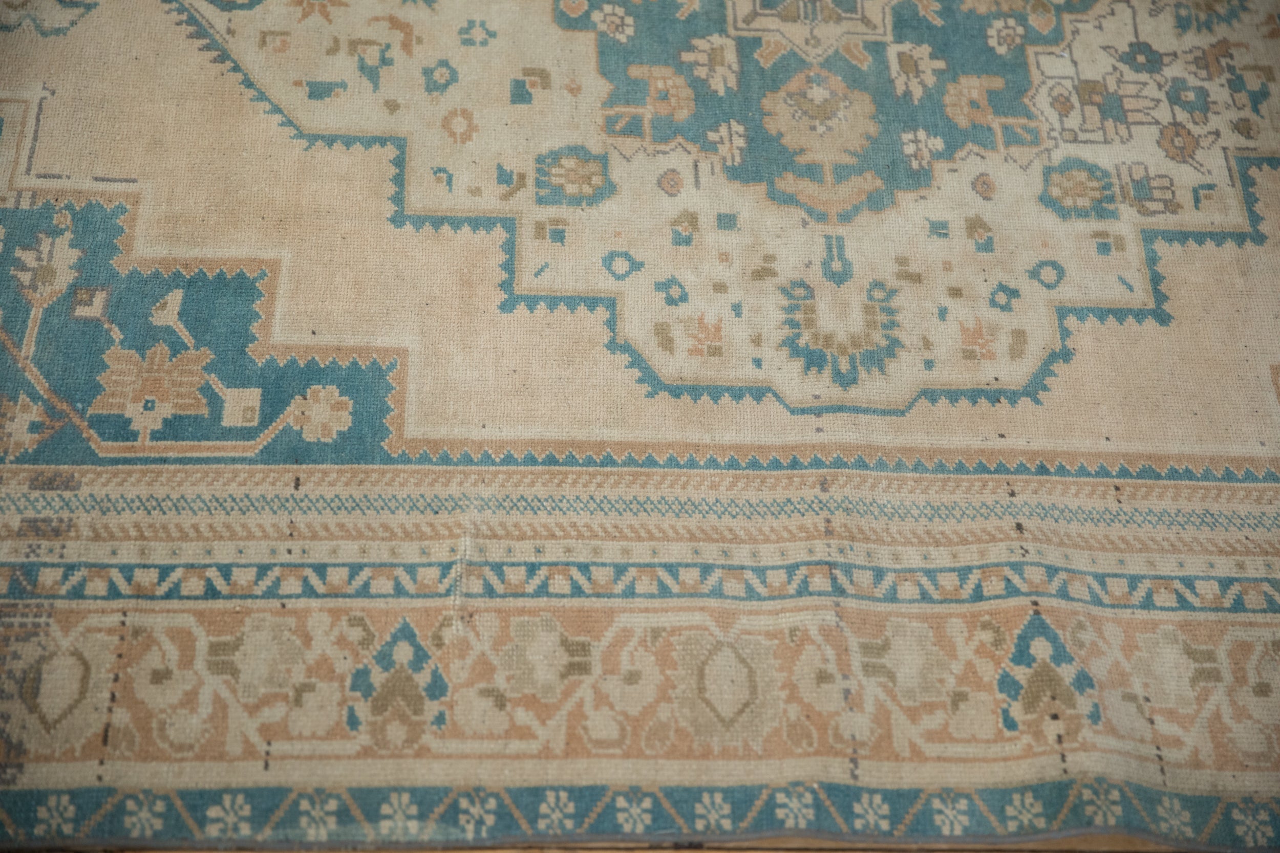 Vintage Distressed Oushak Carpet // ONH Item: 12479, Image 6