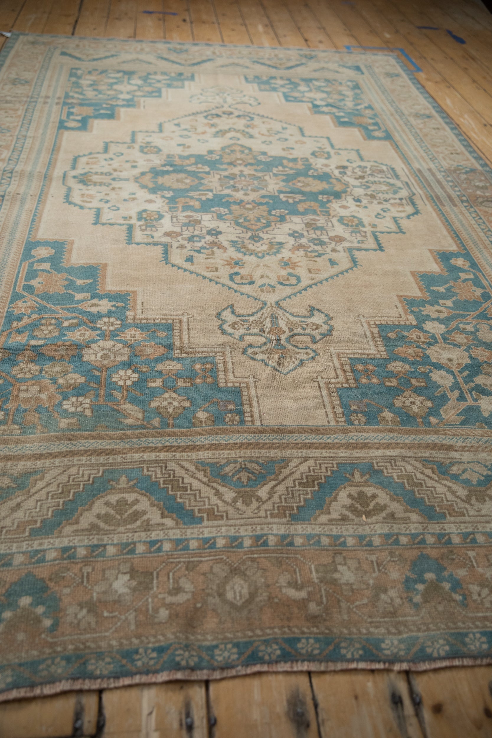 Vintage Distressed Oushak Carpet // ONH Item: 12479, Image 7