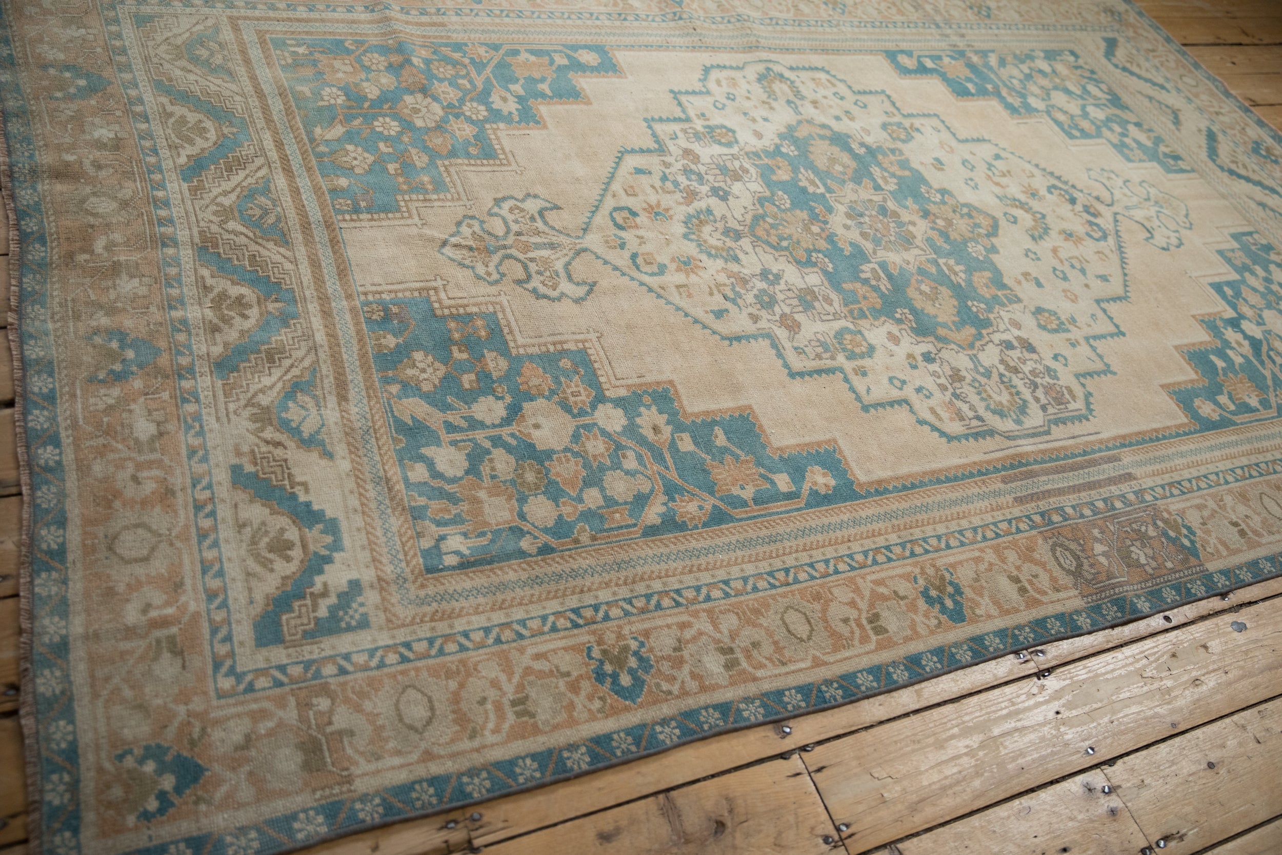 Vintage Distressed Oushak Carpet // ONH Item: 12479, Image 8