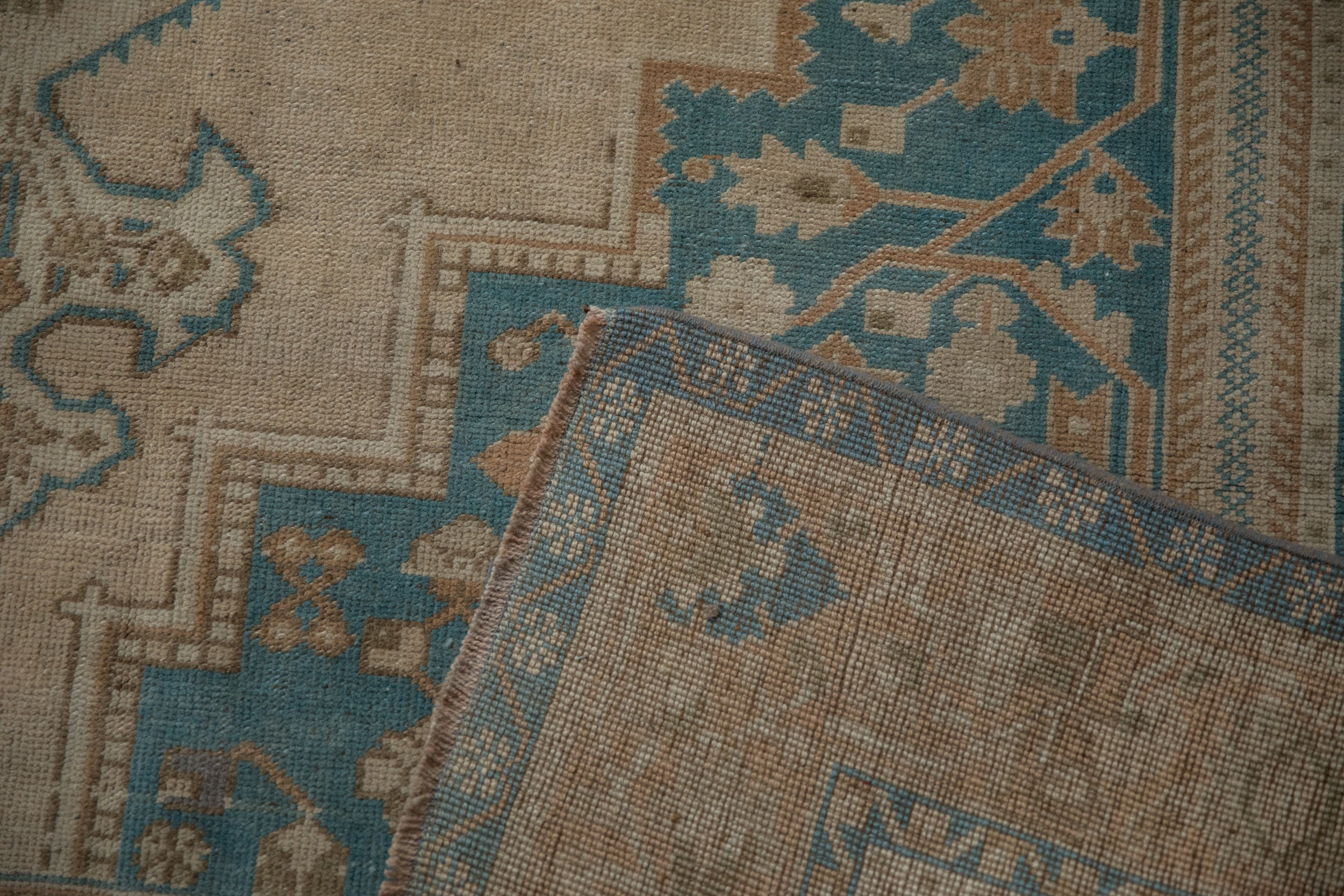 Vintage Distressed Oushak Carpet // ONH Item: 12479, Image 10