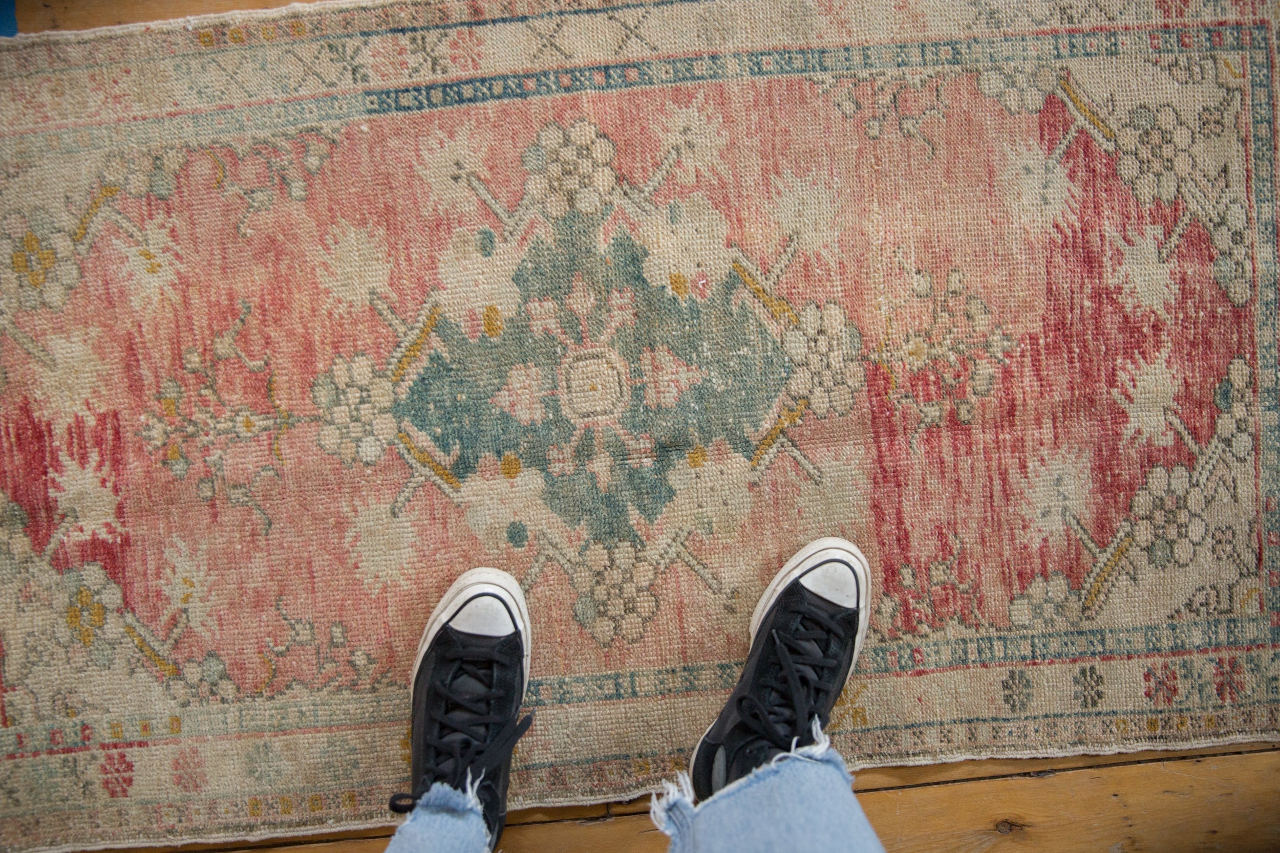 Vintage Distressed Oushak Rug // ONH Item: 12594, Image 1