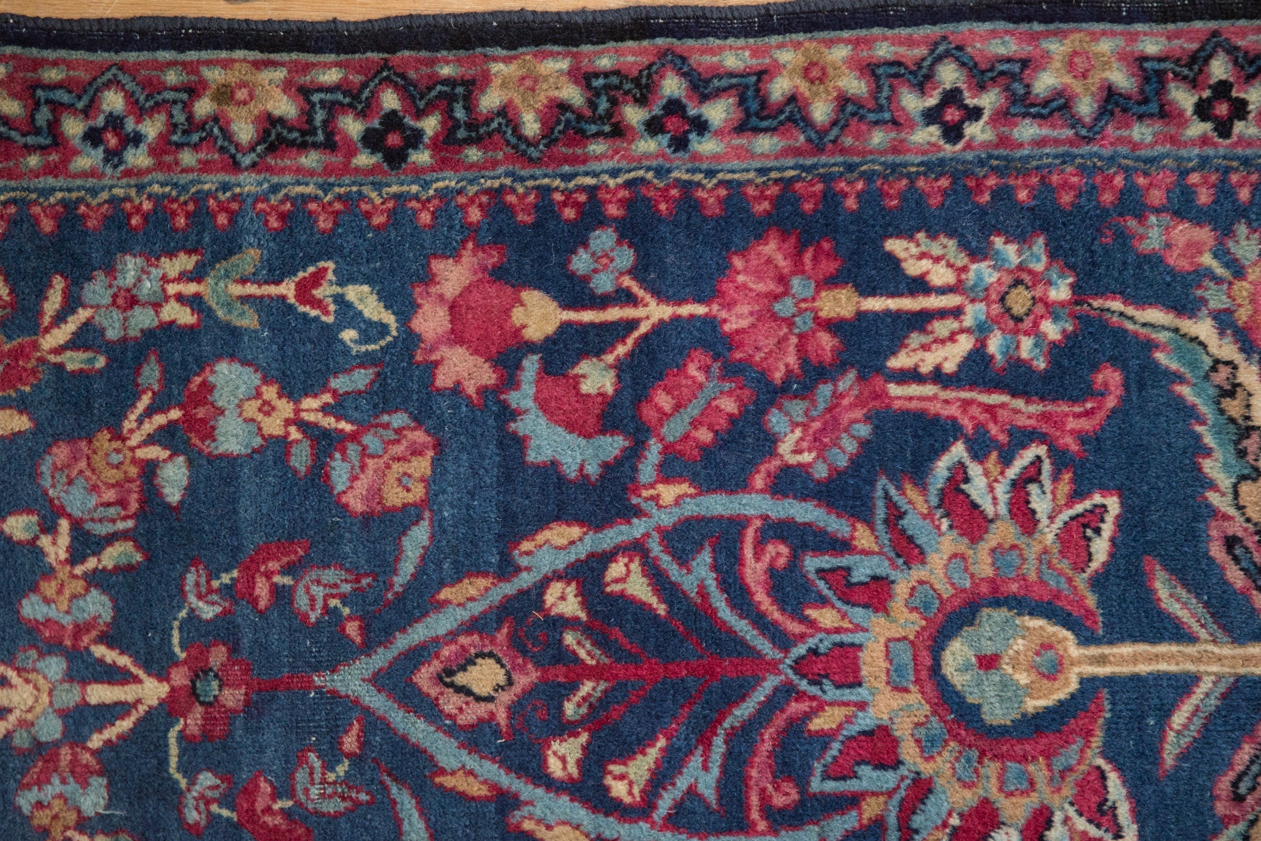 Antique Fine Kerman Square Rug Mat // ONH Item: 12616, Image 2