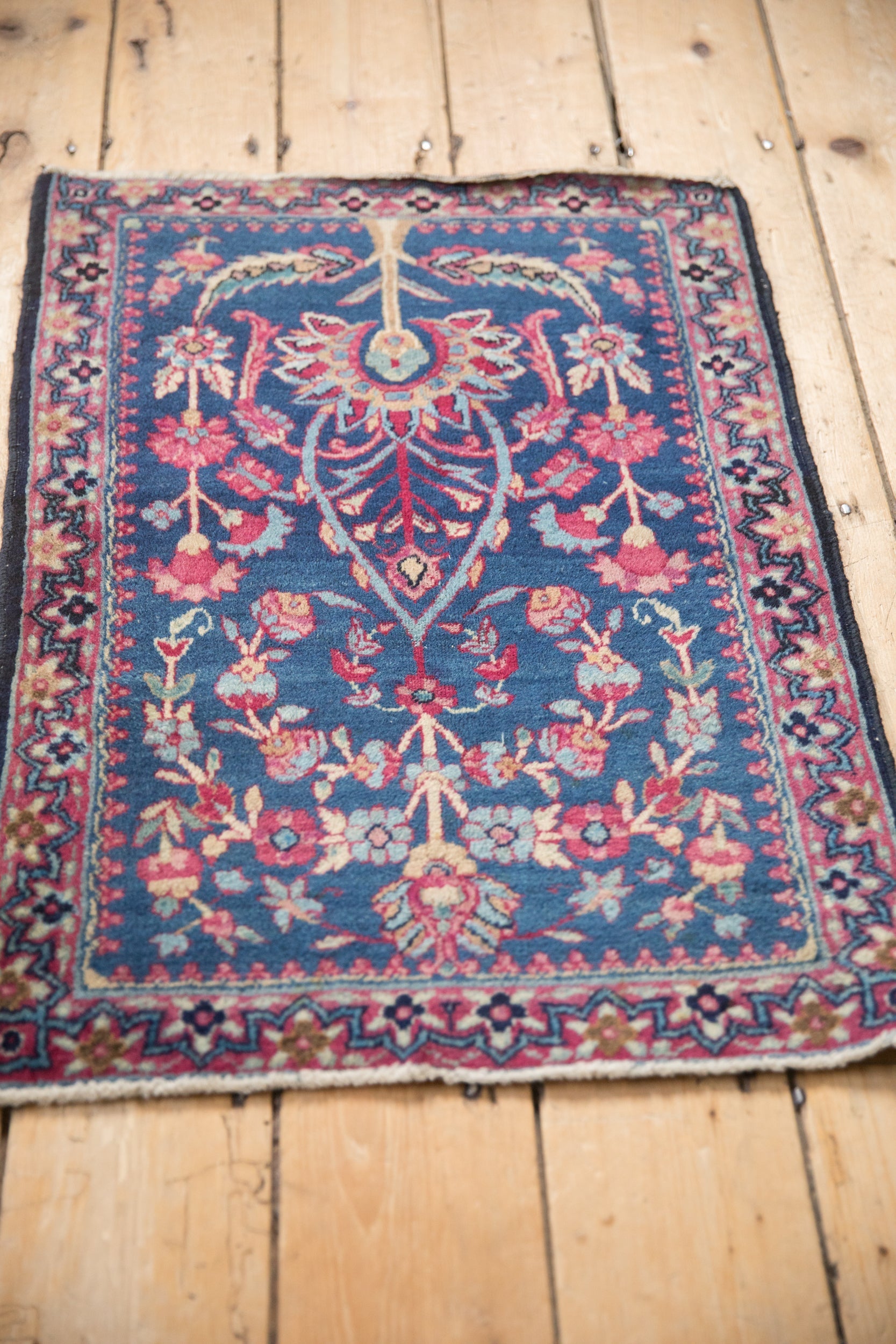 Antique Fine Kerman Square Rug Mat // ONH Item: 12616, Image 4
