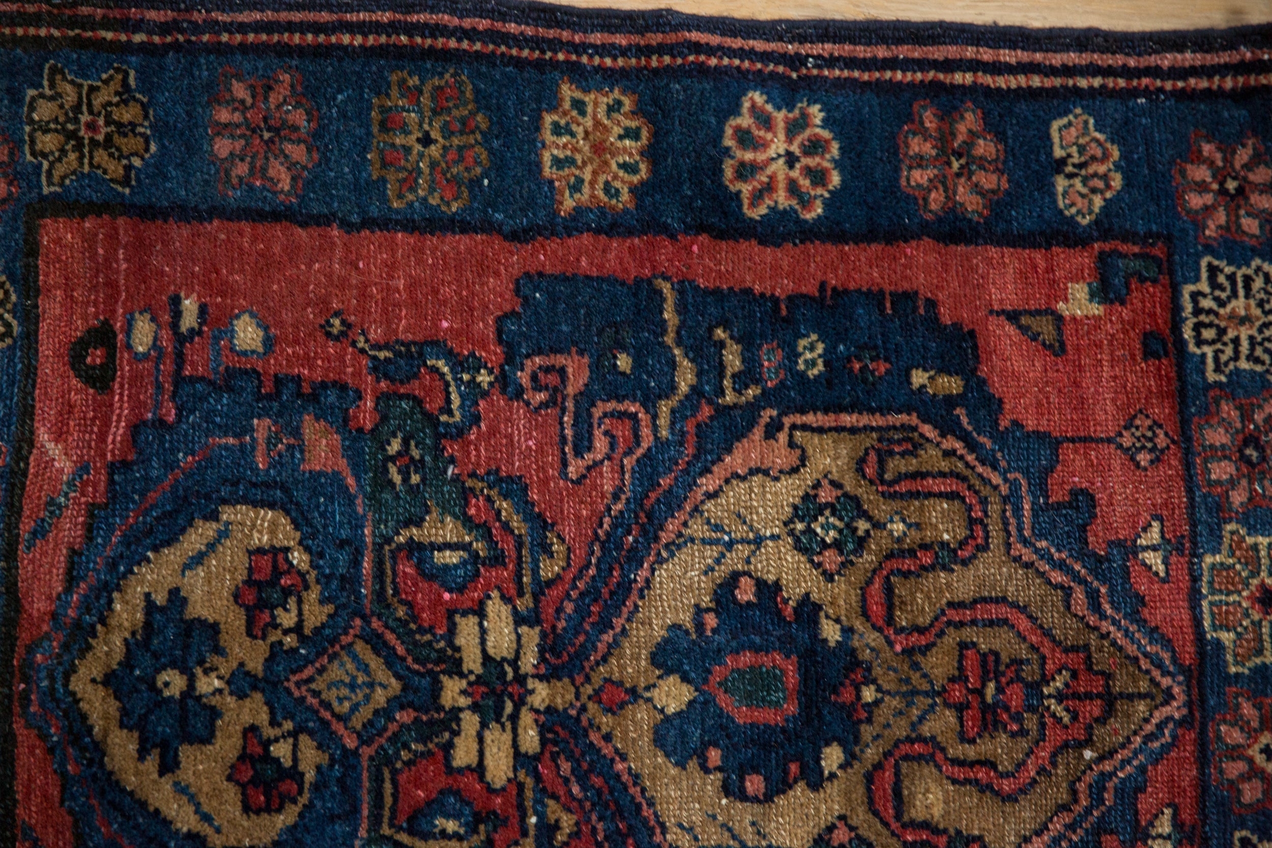 Antique Fine Malayer Square Rug Mat // ONH Item: 12649, Image 2