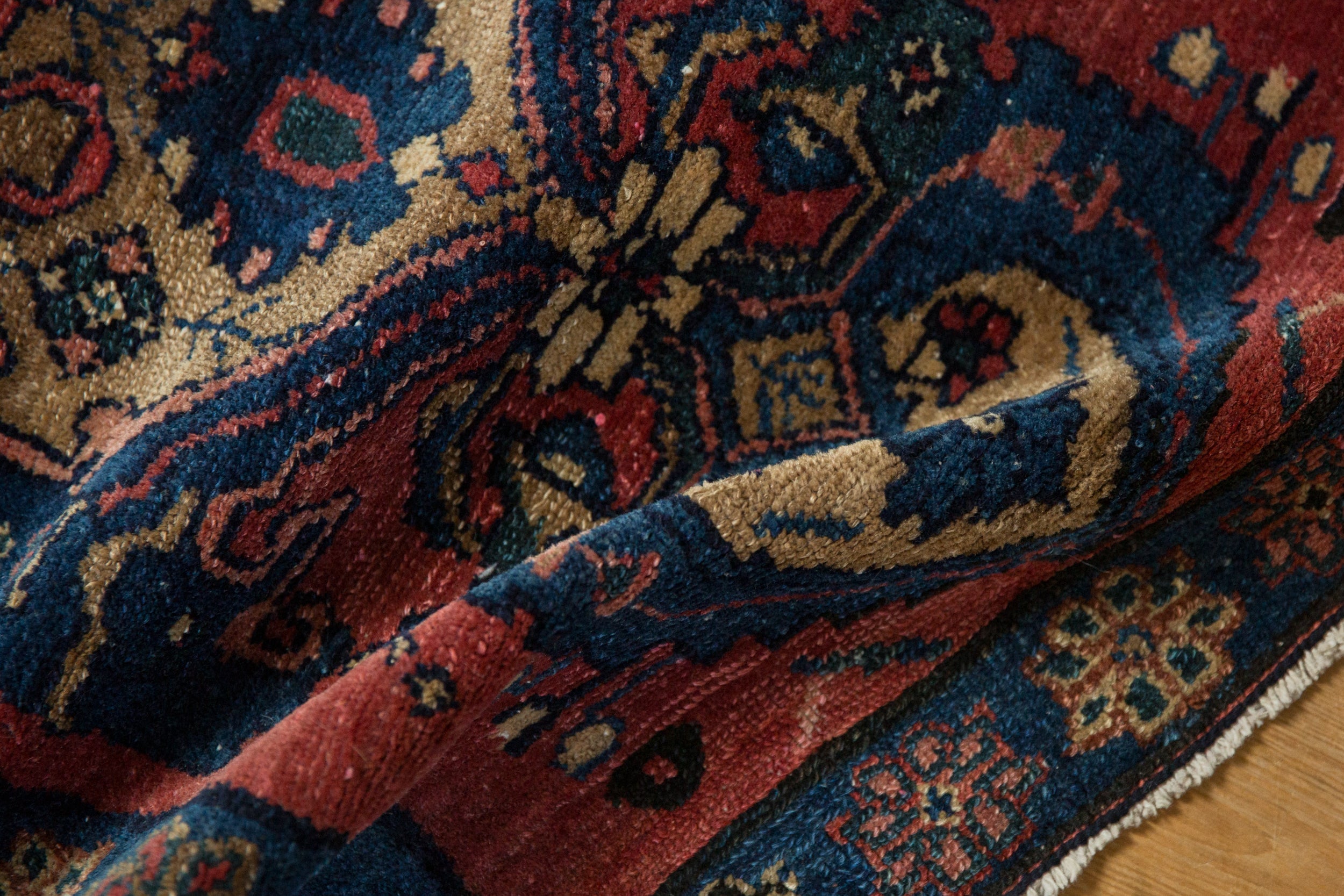 Antique Fine Malayer Square Rug Mat // ONH Item: 12649, Image 7