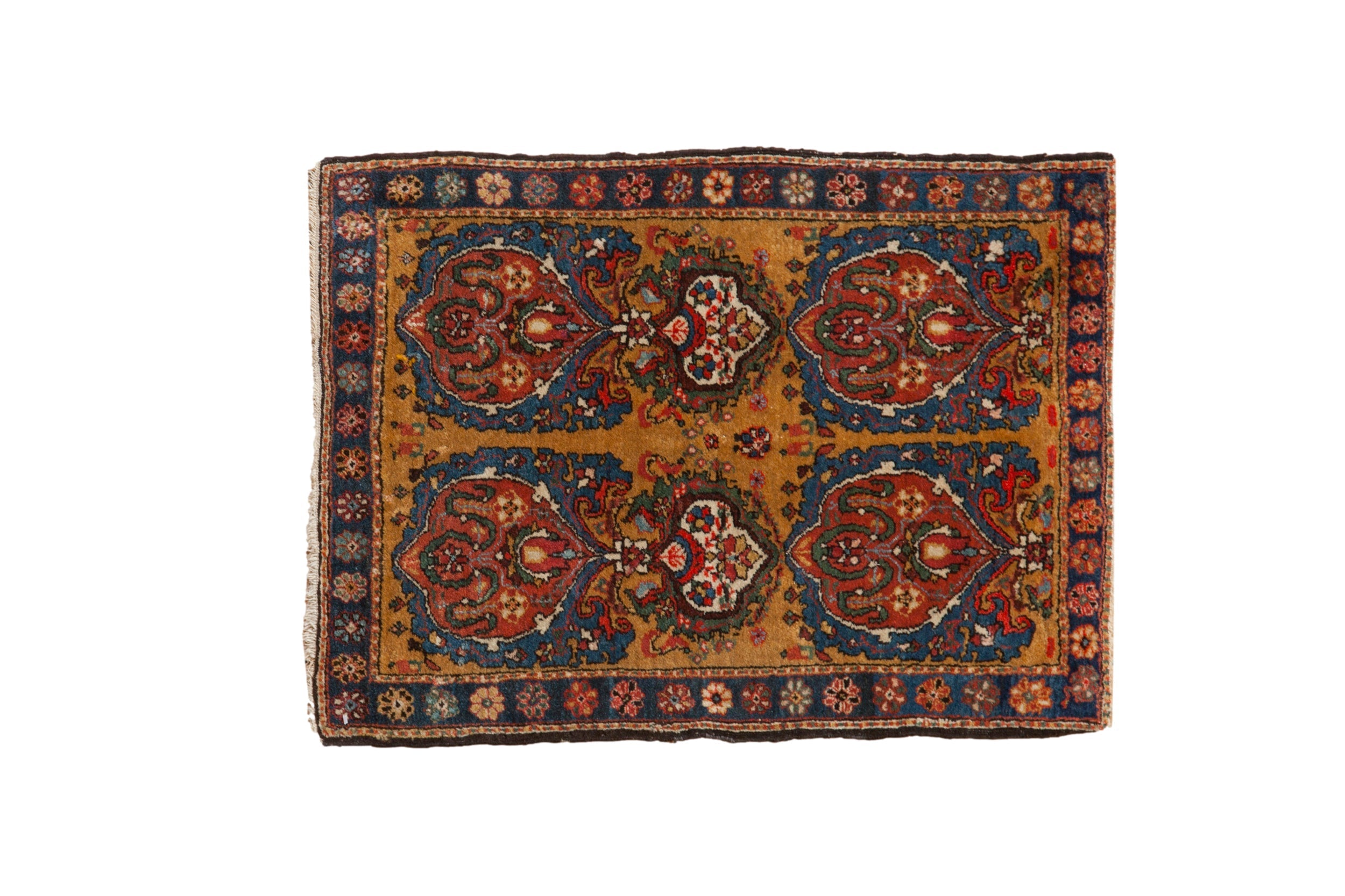 Antique Fine Farahan Sarouk Square Rug Mat // ONH Item: 12650