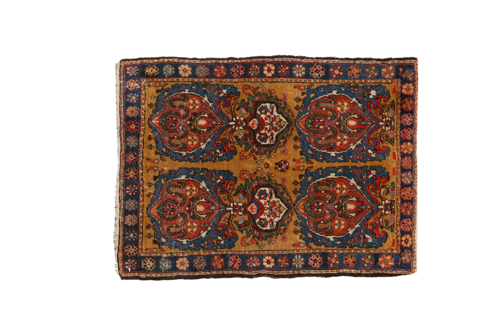 Antique Fine Farahan Sarouk Square Rug Mat // ONH Item: 12650