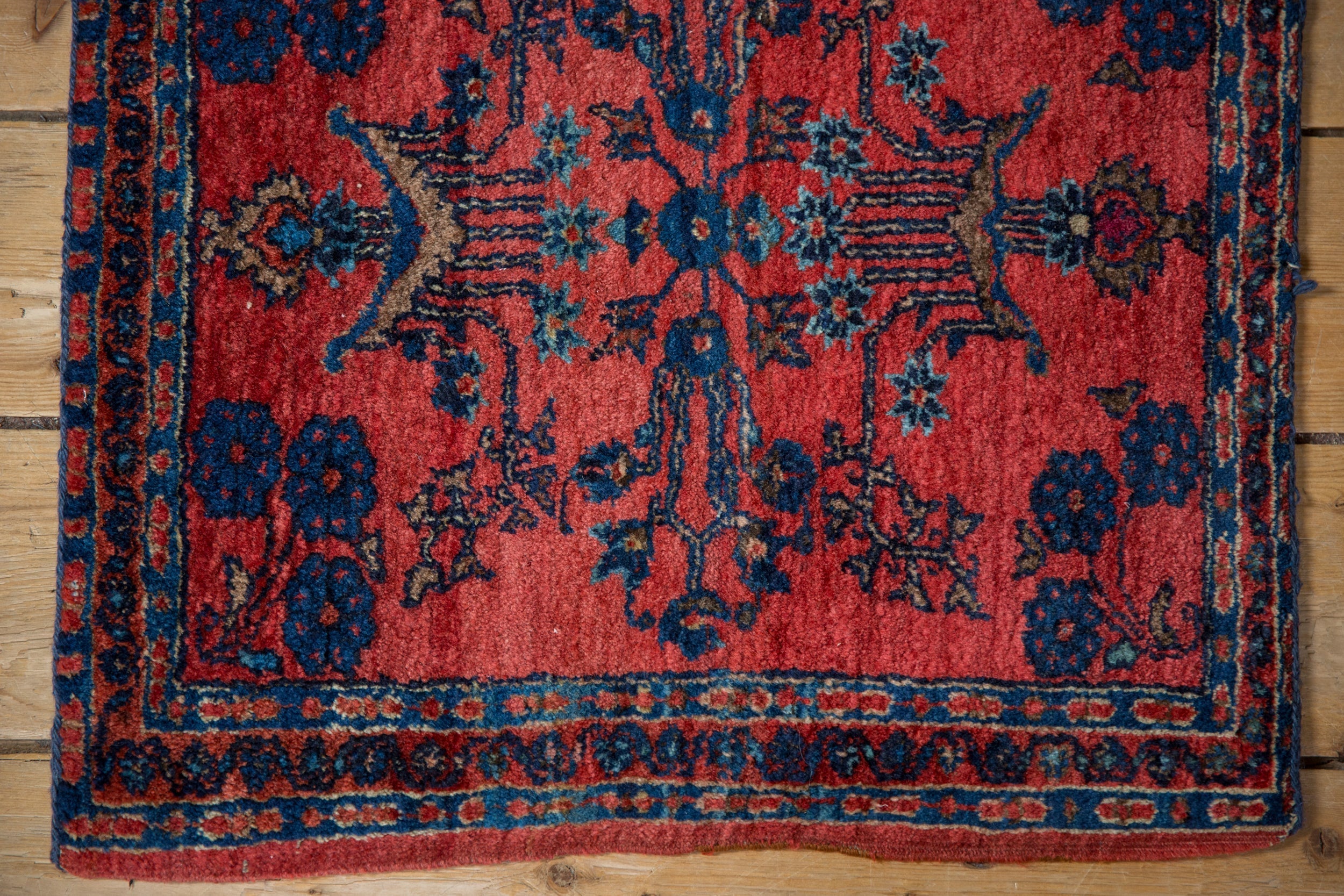 Antique Sampler German Sarouk Square Rug Mat // ONH Item: 12651, Image 5