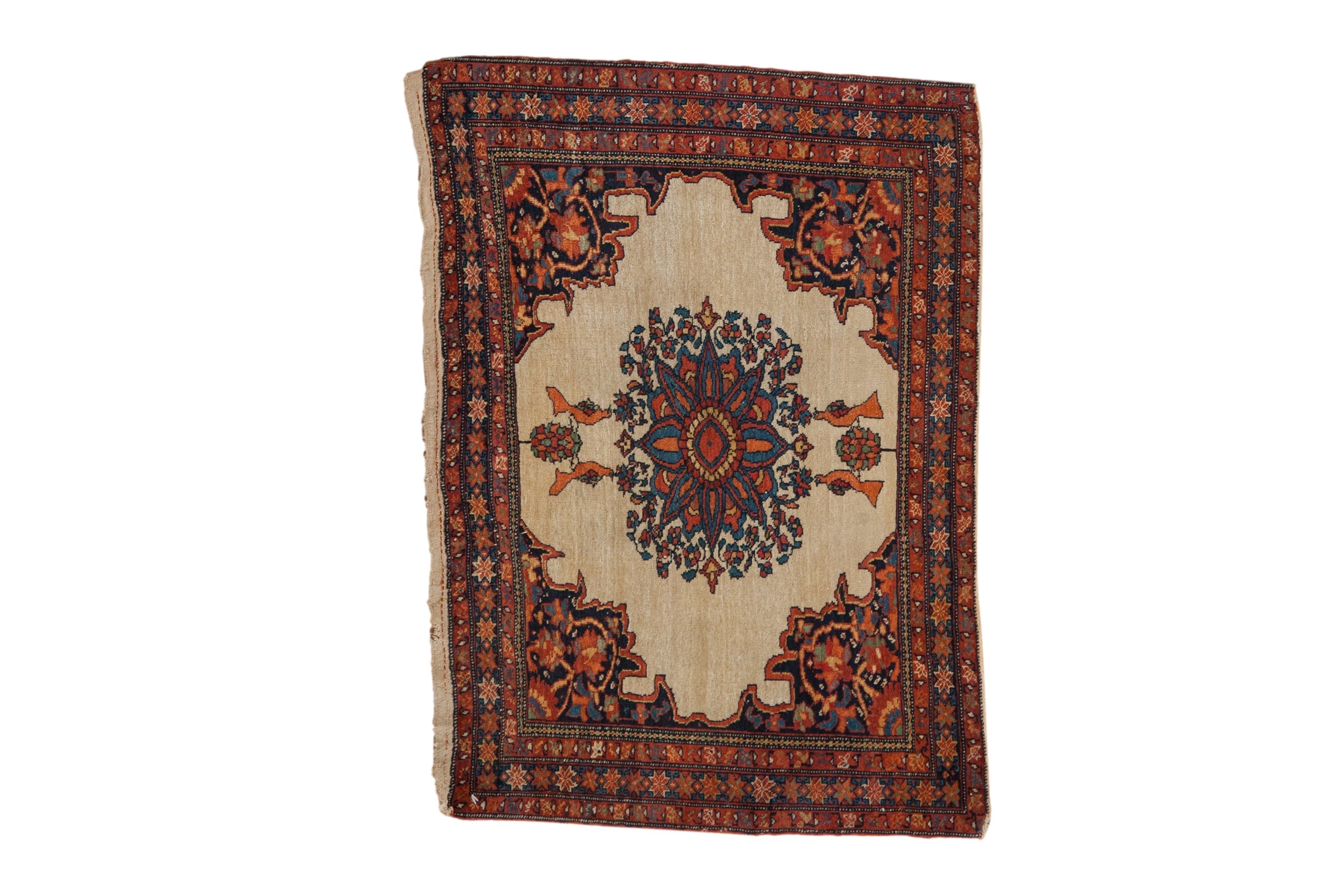 Antique Saddle Bag Farahan Sarouk Rug Mat // ONH Item: 12801