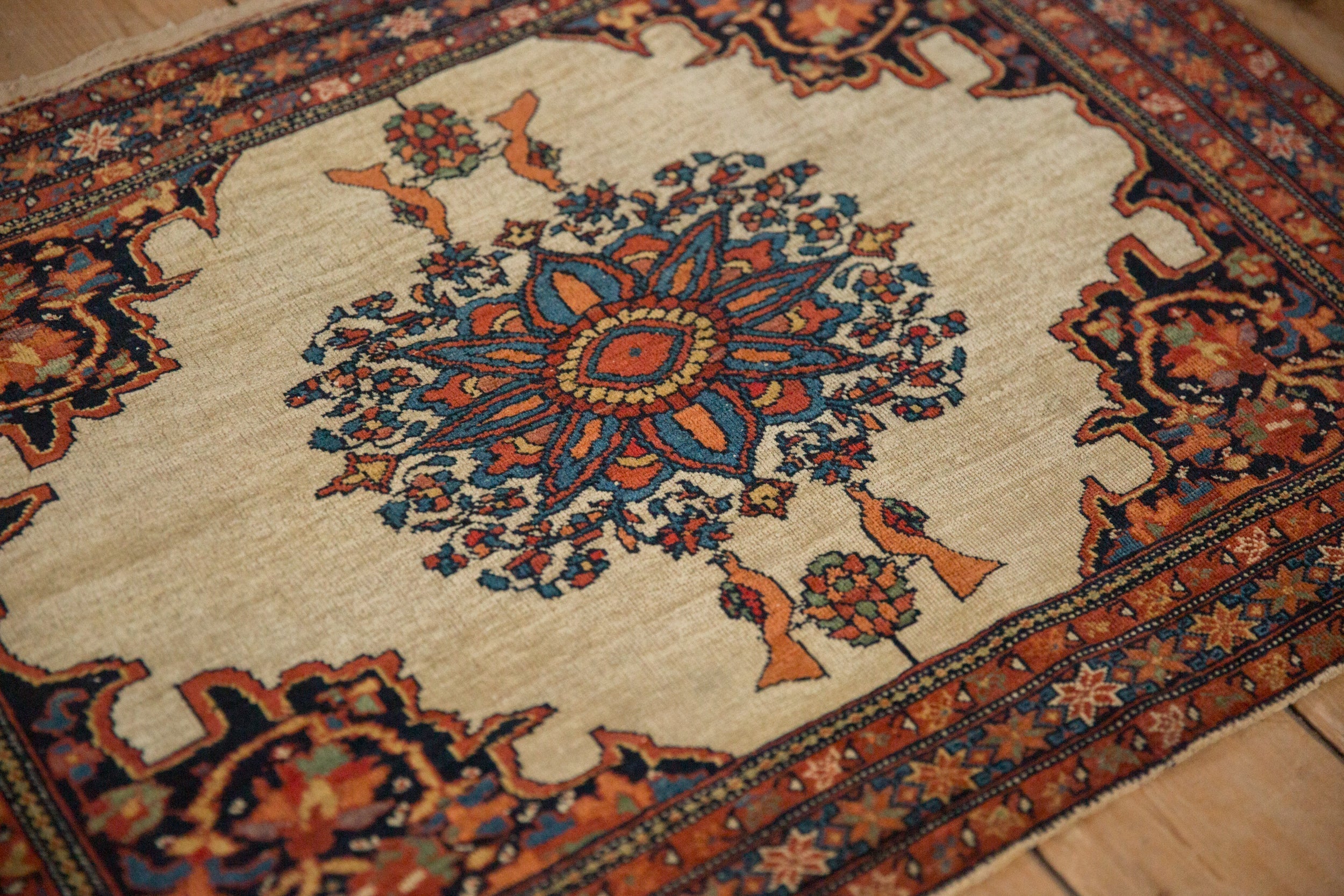 Antique Saddle Bag Farahan Sarouk Rug Mat // ONH Item: 12801, Image 7
